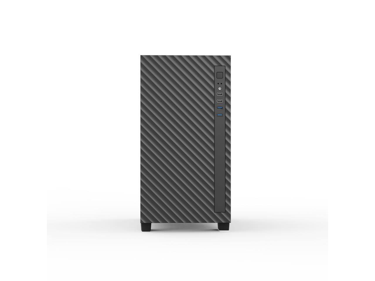 Alt View 1. Rosewill - Rosewill FBM-X5 Micro ATX Mini Tower Case with 400W PSU, 240/280mm AIO Support, USB 2.0/3.0, 1x 120mm Fan - Black.