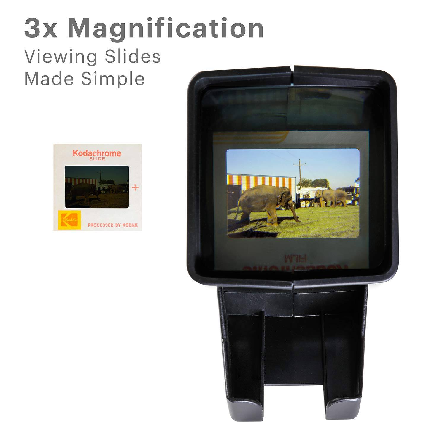 3x Magnification Viewing Slides Made Simple Kodachrome SLIDE + Nodak PROCESSED BY KODAK FILM