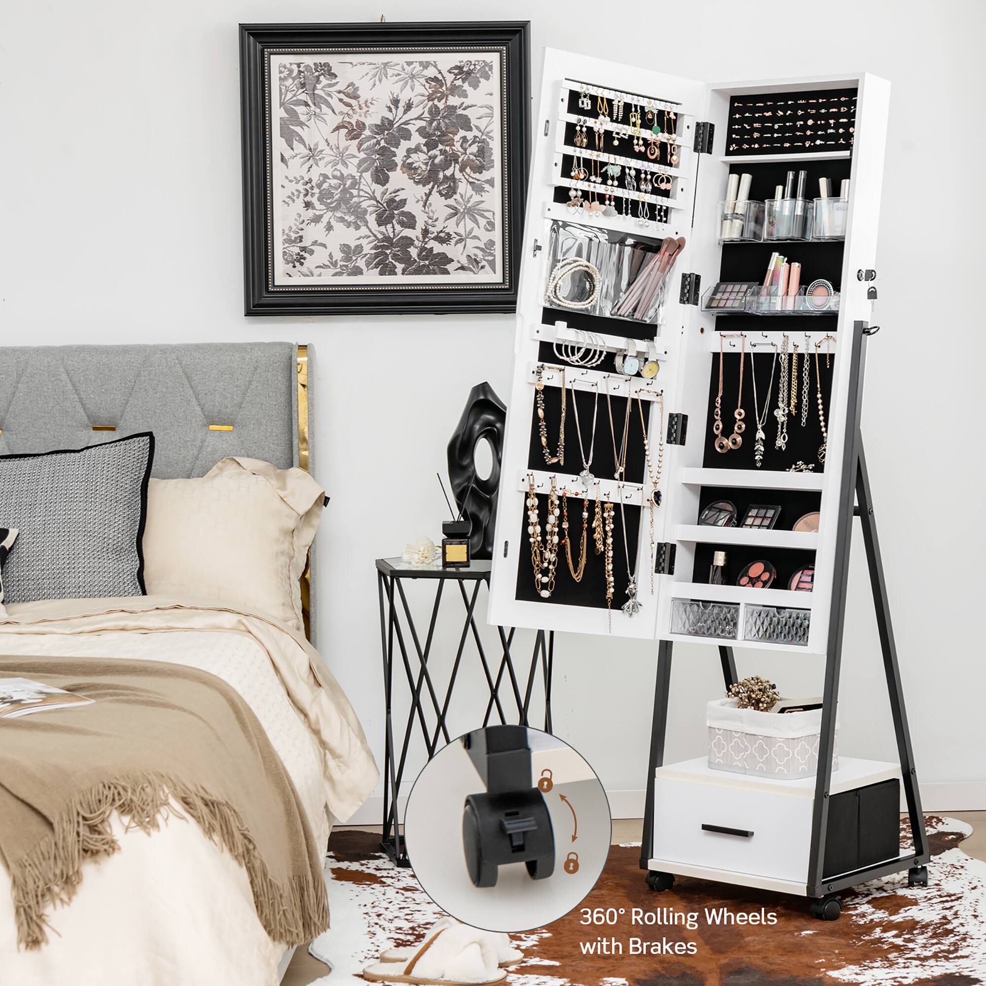 The text on the image reads "86360 Rolling Wheels with Brakes."