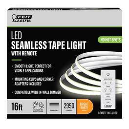 FEIT ELECTRIC - Feit LED 16 ft. L Bright White Plug-In LED Tape Light 1 pk