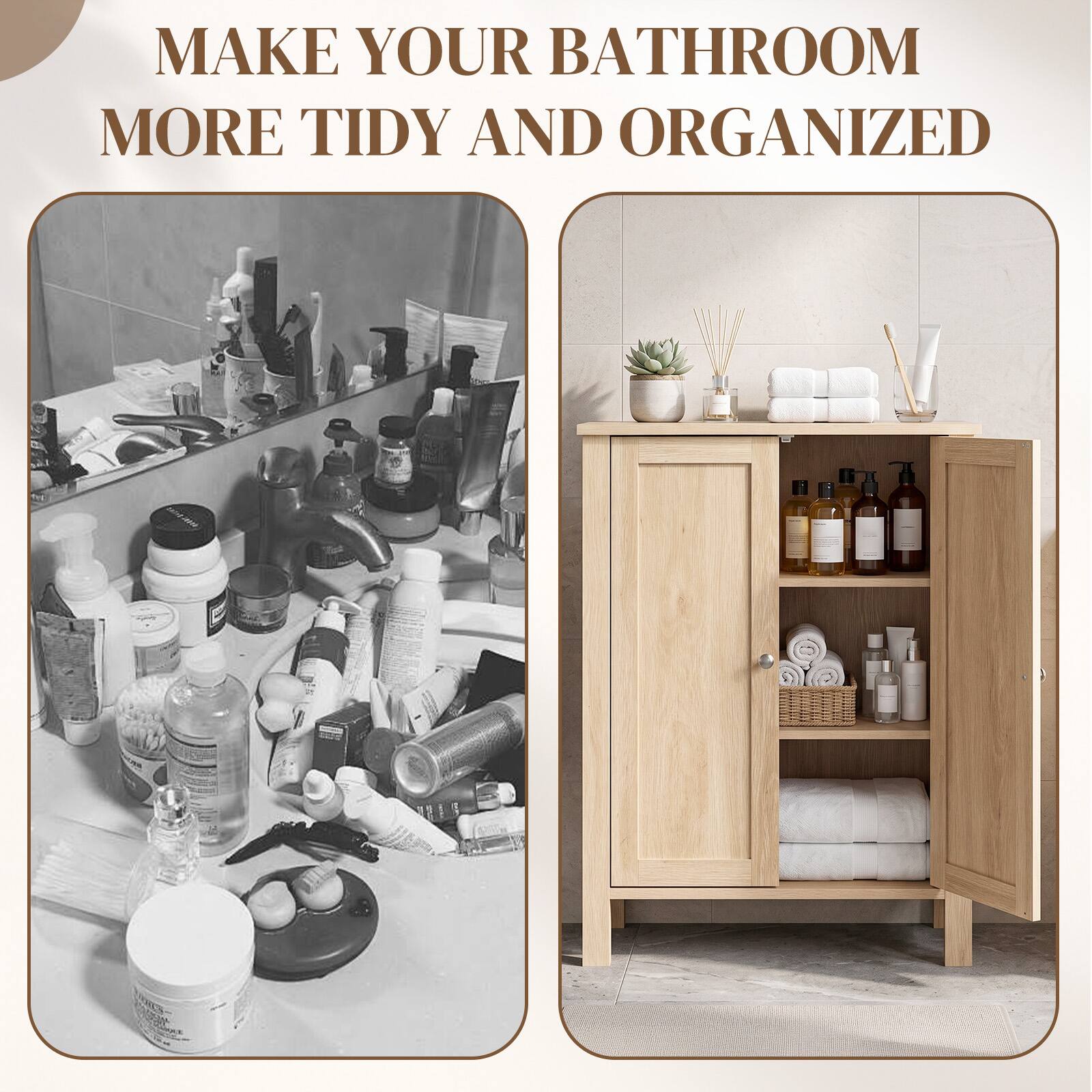 MAKE YOUR BATHROOM MORE TIDY AND ORGANIZED