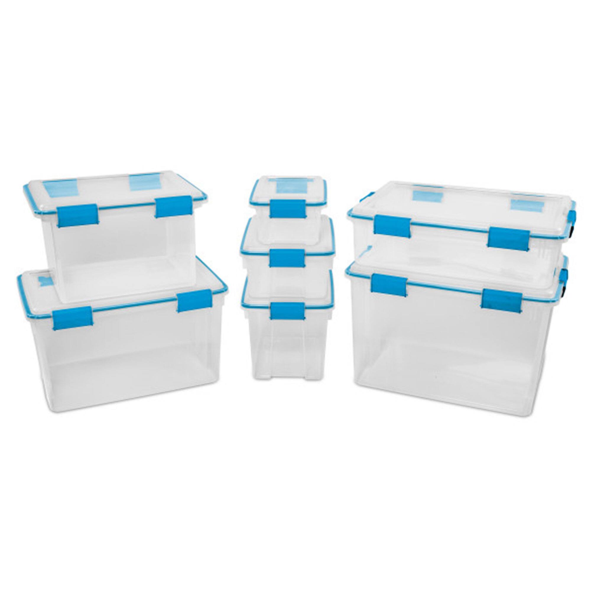 Alt View 5. Sterilite - Sterilite 7.5 Quart Clear Plastic Home Storage Box with Latching Lids, (24 Pack).