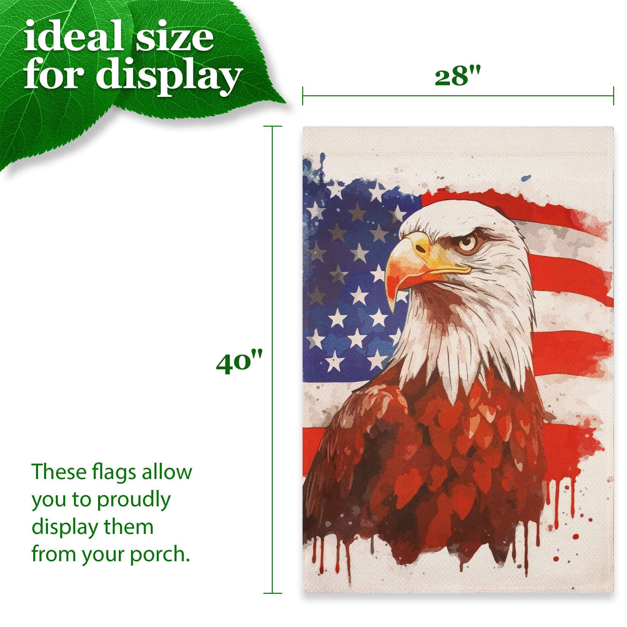 Ideal size for display: 28" x 40"

These flags allow you to proudly display them from your porch.