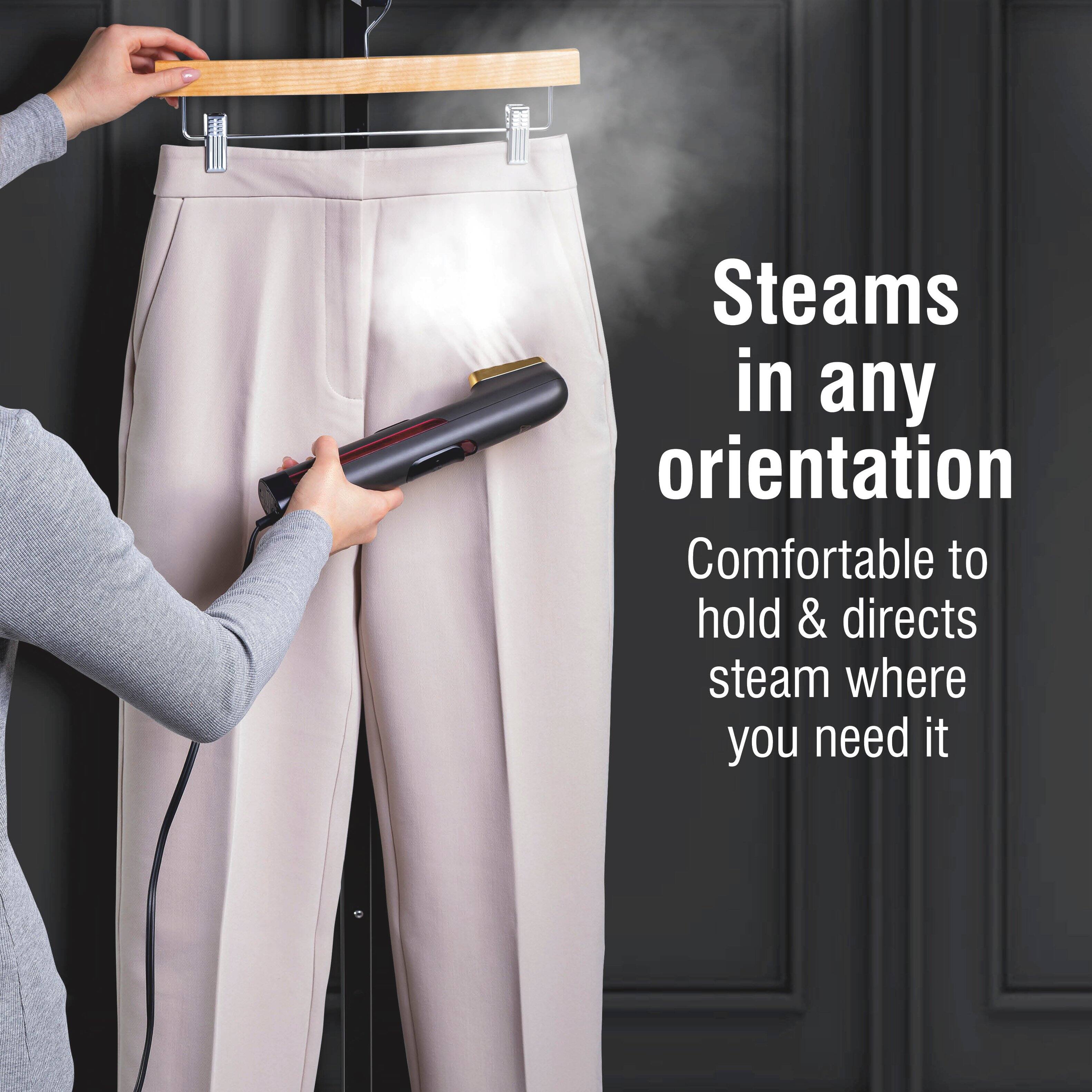 Steams in any orientation  
Comfortable to hold & directs steam where you need it