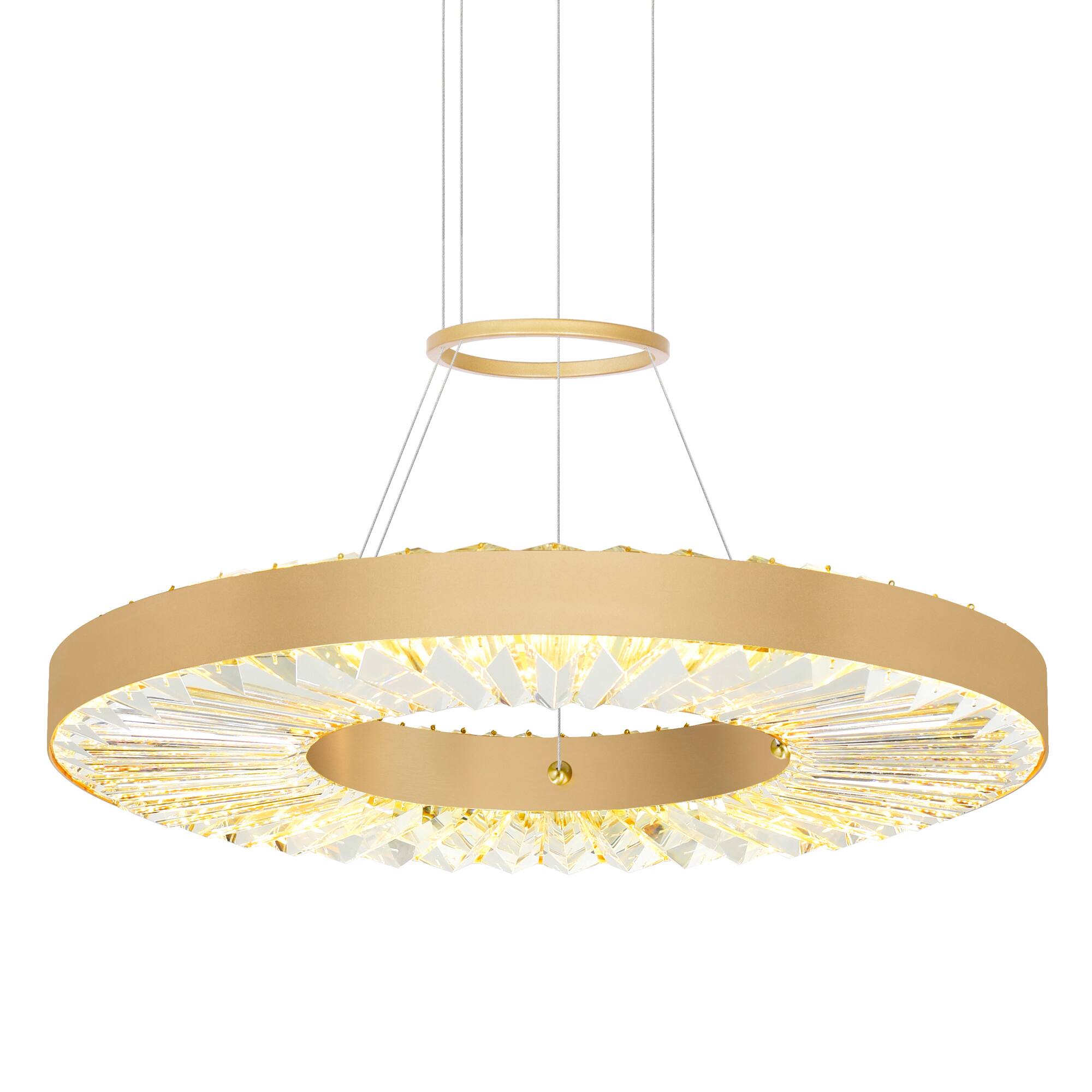 Angle. CWI Lighting - Bjoux LED Chandelier With Sun Gold Finish - Sun Gold.