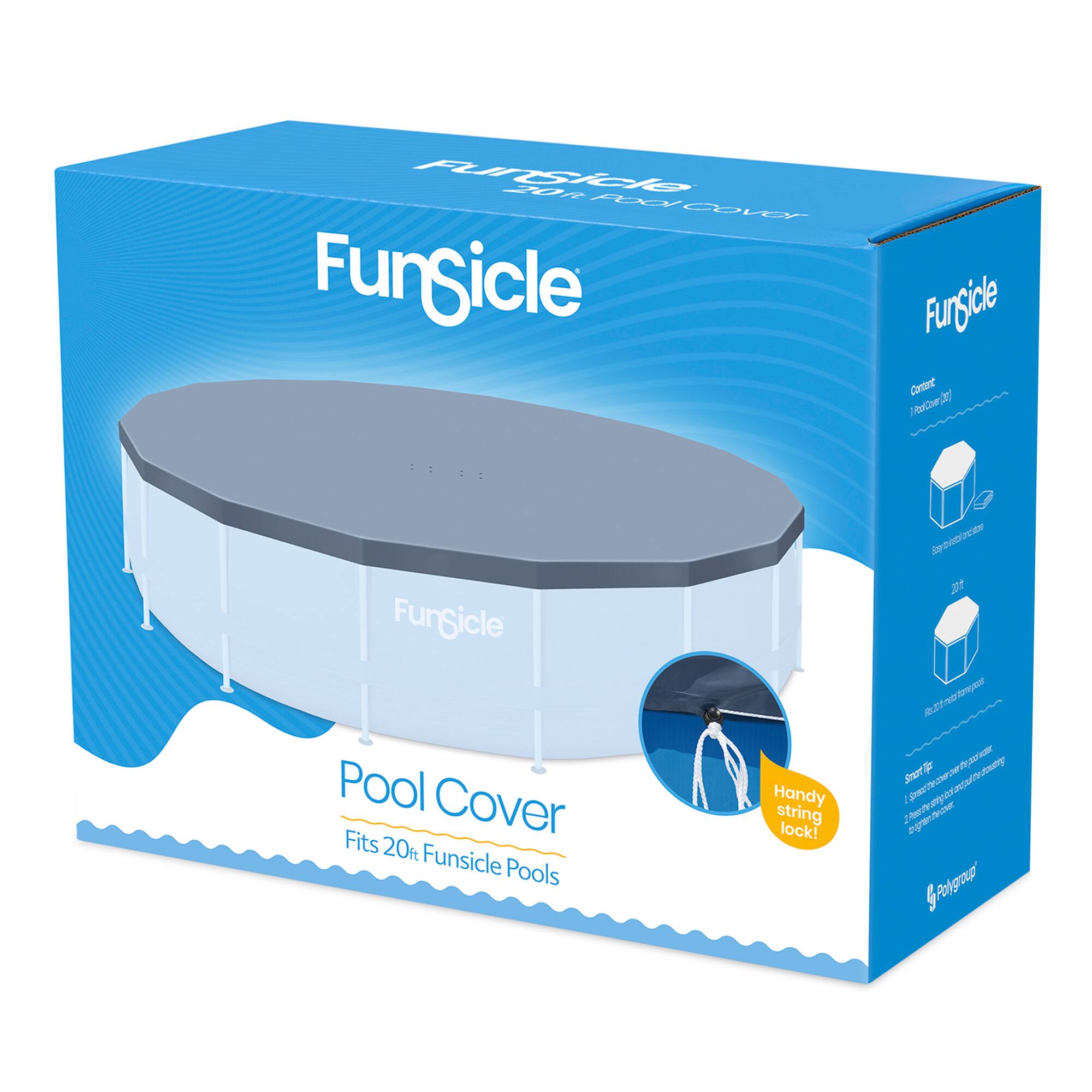 Funsicle Pool Cover Fits 20' Funsicle Pools Handy string lock!