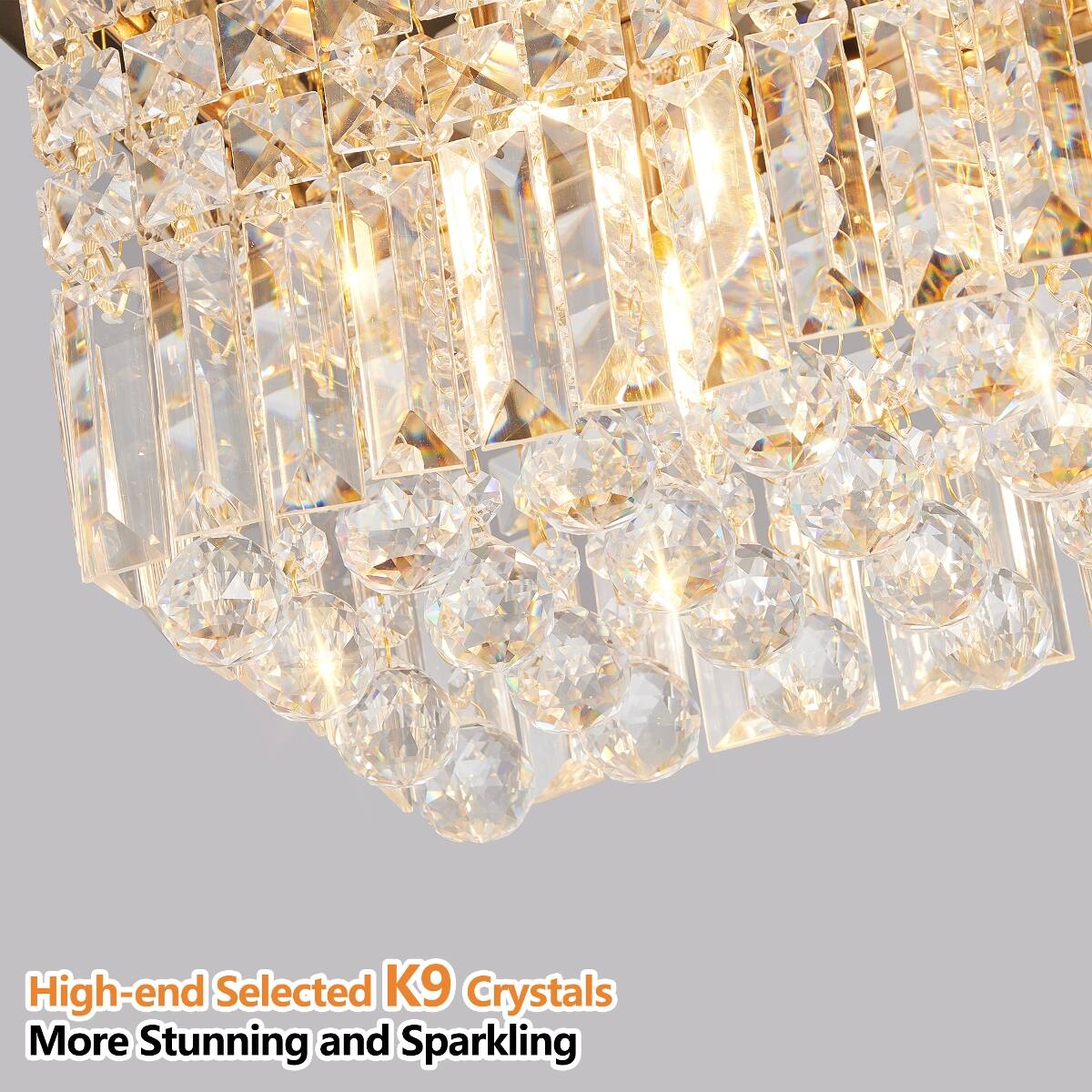 High-end Selected K9 Crystals  
More Stunning and Sparkling