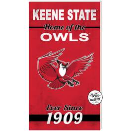 Jardine - Keene State Owls 11" x 20" Indoor/Outdoor Home Of The Sign - Red