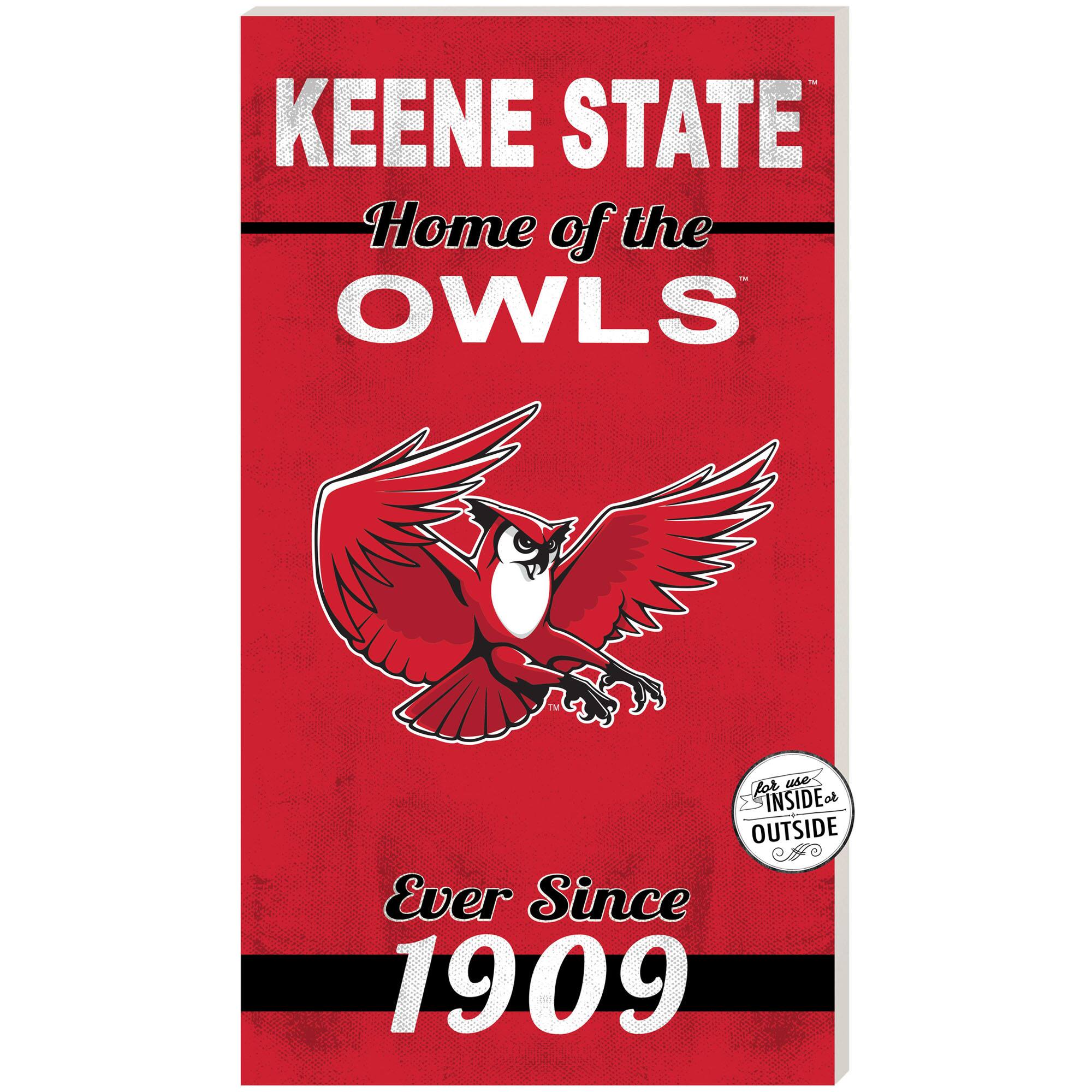 Keene State Owls 11" x 20" Indoor/Outdoor Home Of The Sign