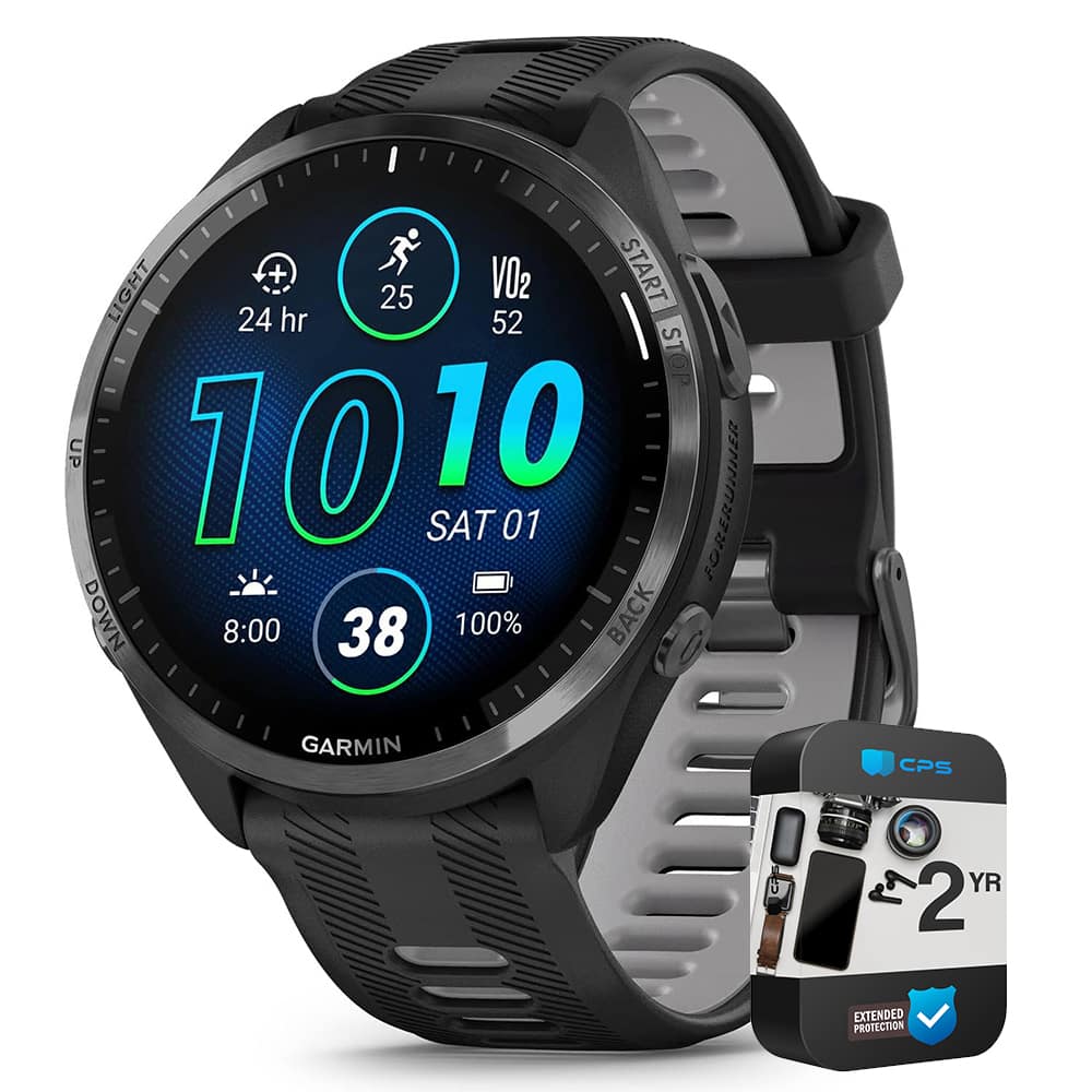 Garmin - Forerunner 965 Running Smartwatch Black and Powder Gray + 2 Year Warranty - Carbon Gray TLC/Titanium - (2023) price history on PriceWatchPro