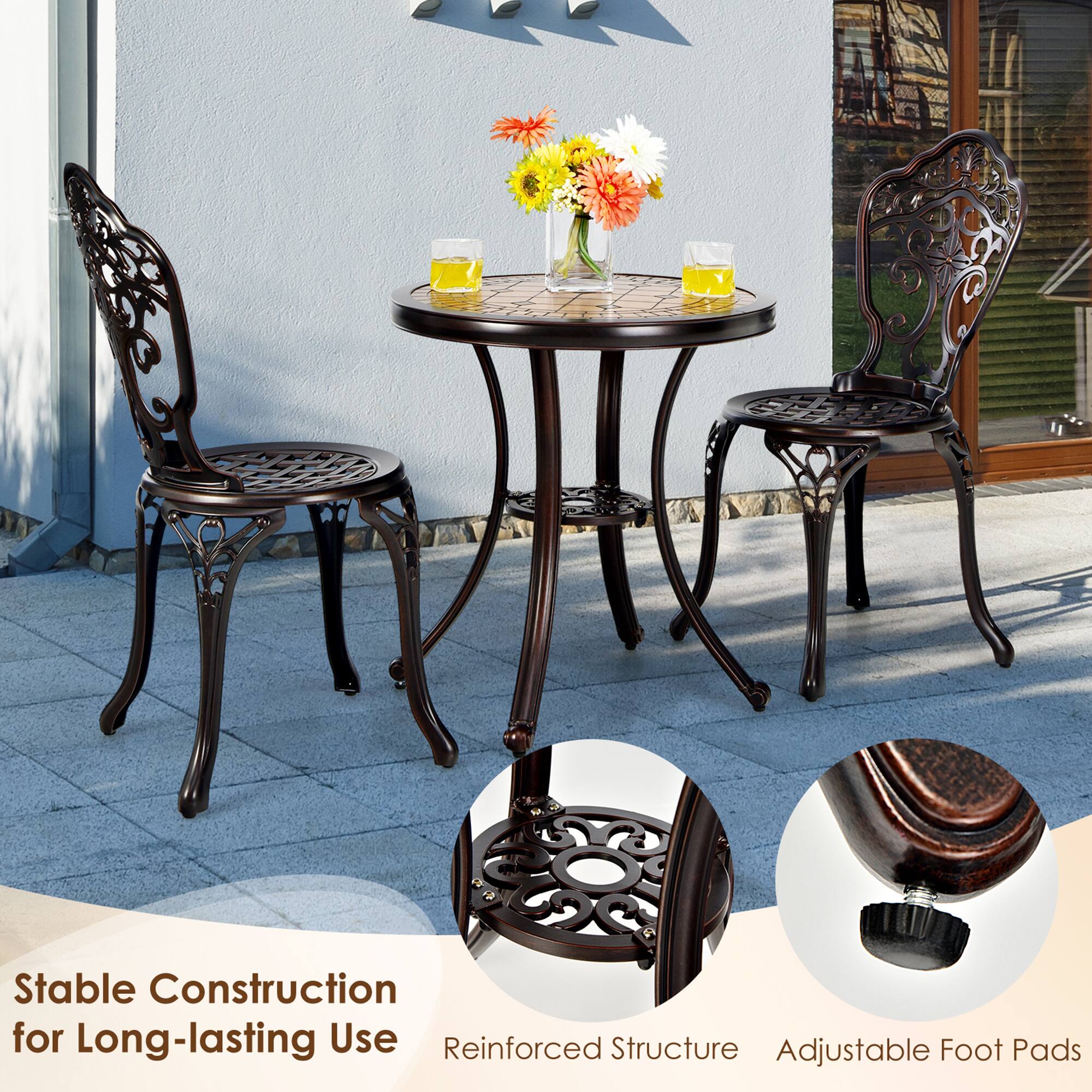 Stable Construction for Long-lasting Use  
Reinforced Structure  
Adjustable Foot Pads