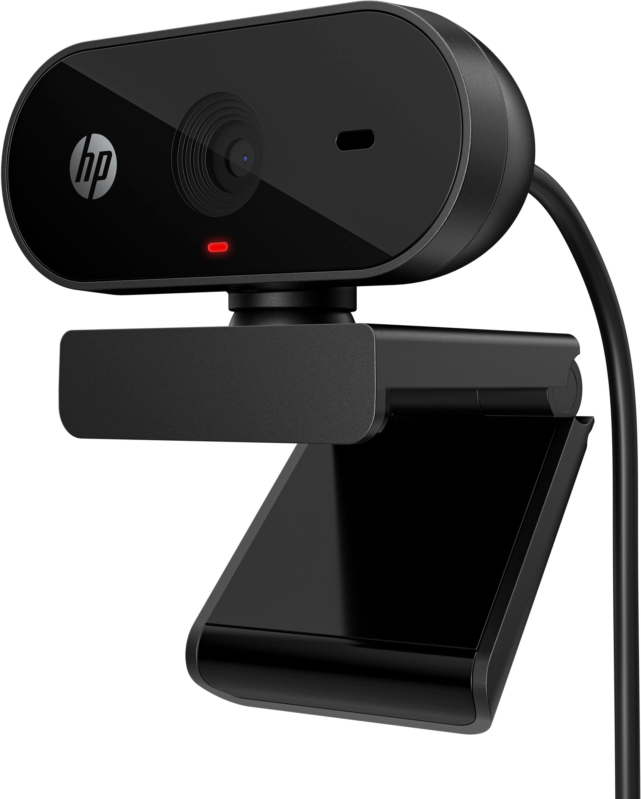 Front. HP - 320 Full HD 1080p Webcam for Laptops and Chromebooks - Black.