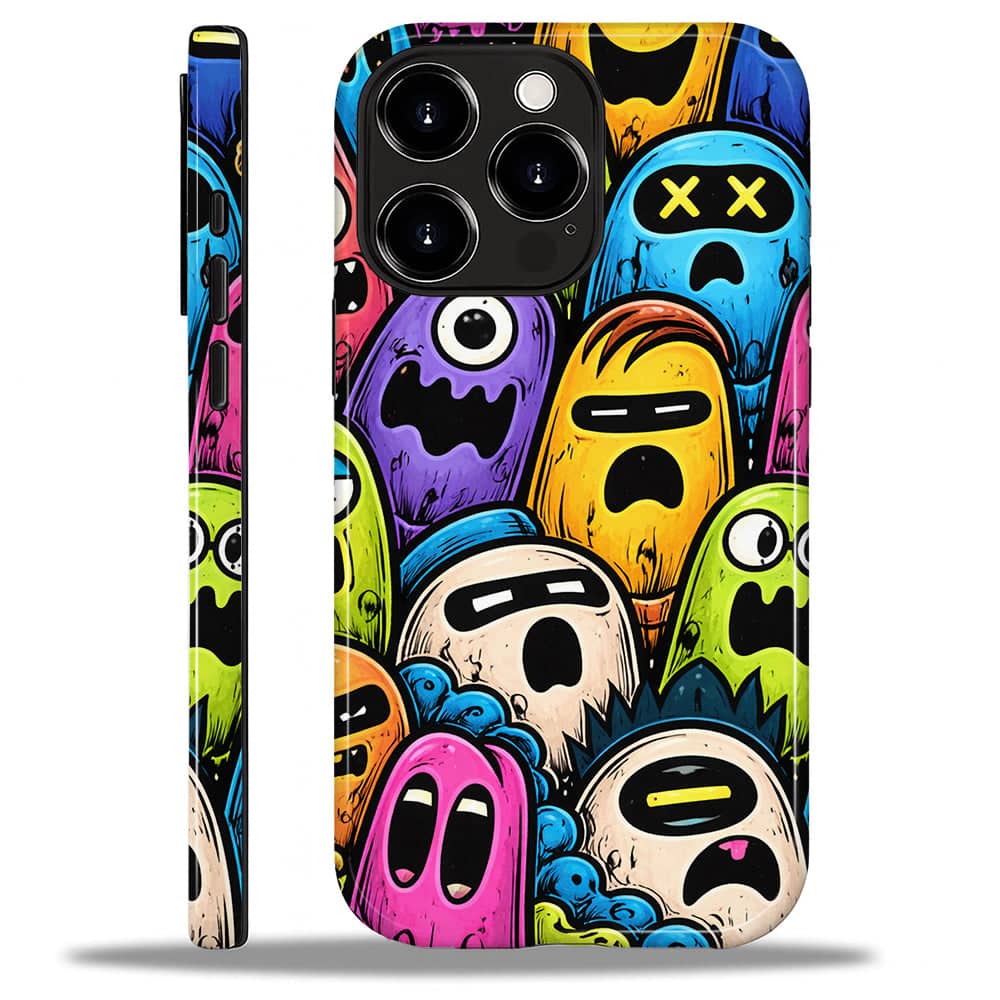 BUBM - Smartphone Case for iPhone - 2-Layer Durable Smartphone Protection Case - Ghost Party - Ghost Party for iPhone 14 Pro Max