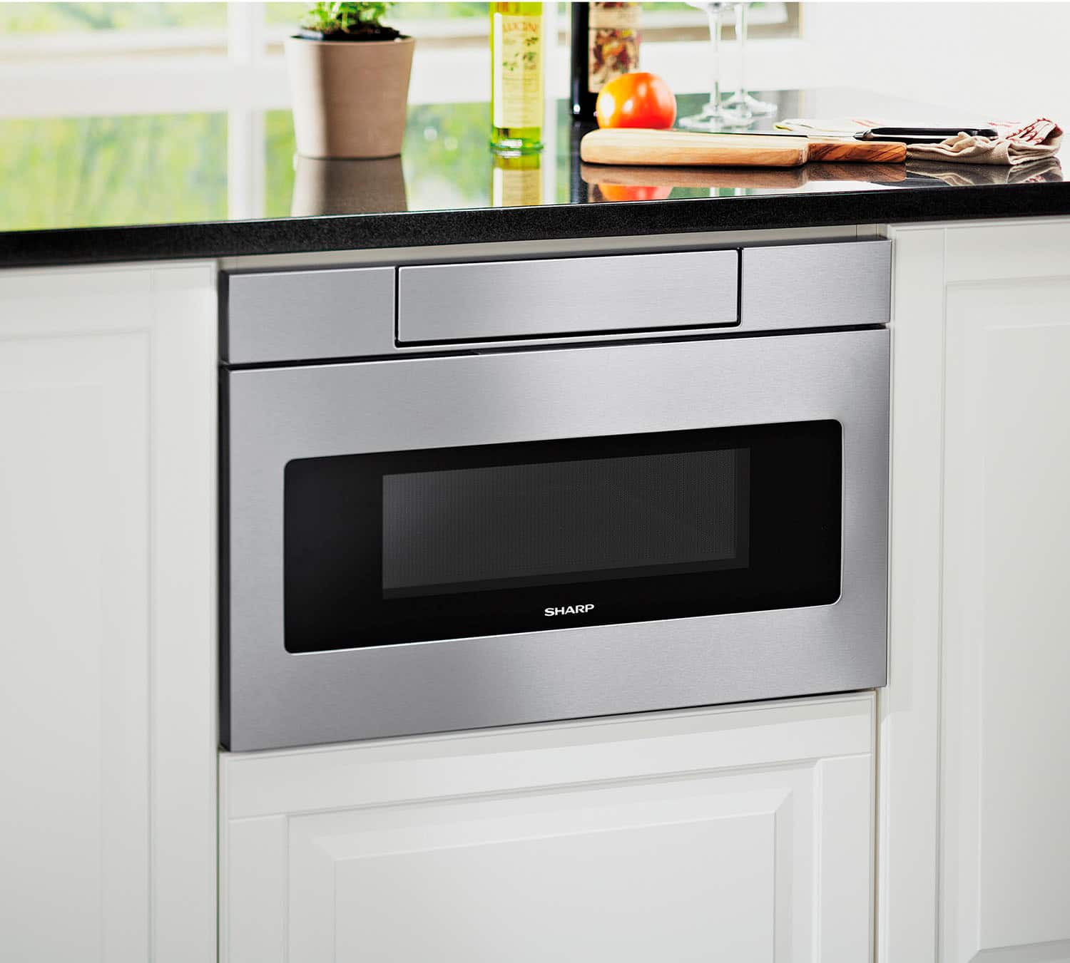 Alt View 16. Sharp - 1.2 Cu. Ft. Built-in Microwave Drawer with Sensor Cooking - Stainless Steel.