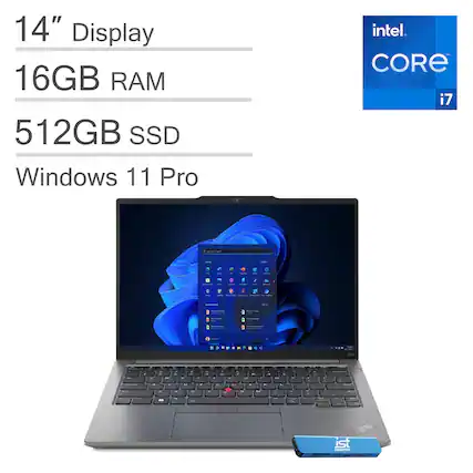 14" Display
16GB RAM
512GB SSD
Windows 11 Pro
Intel Core i7
