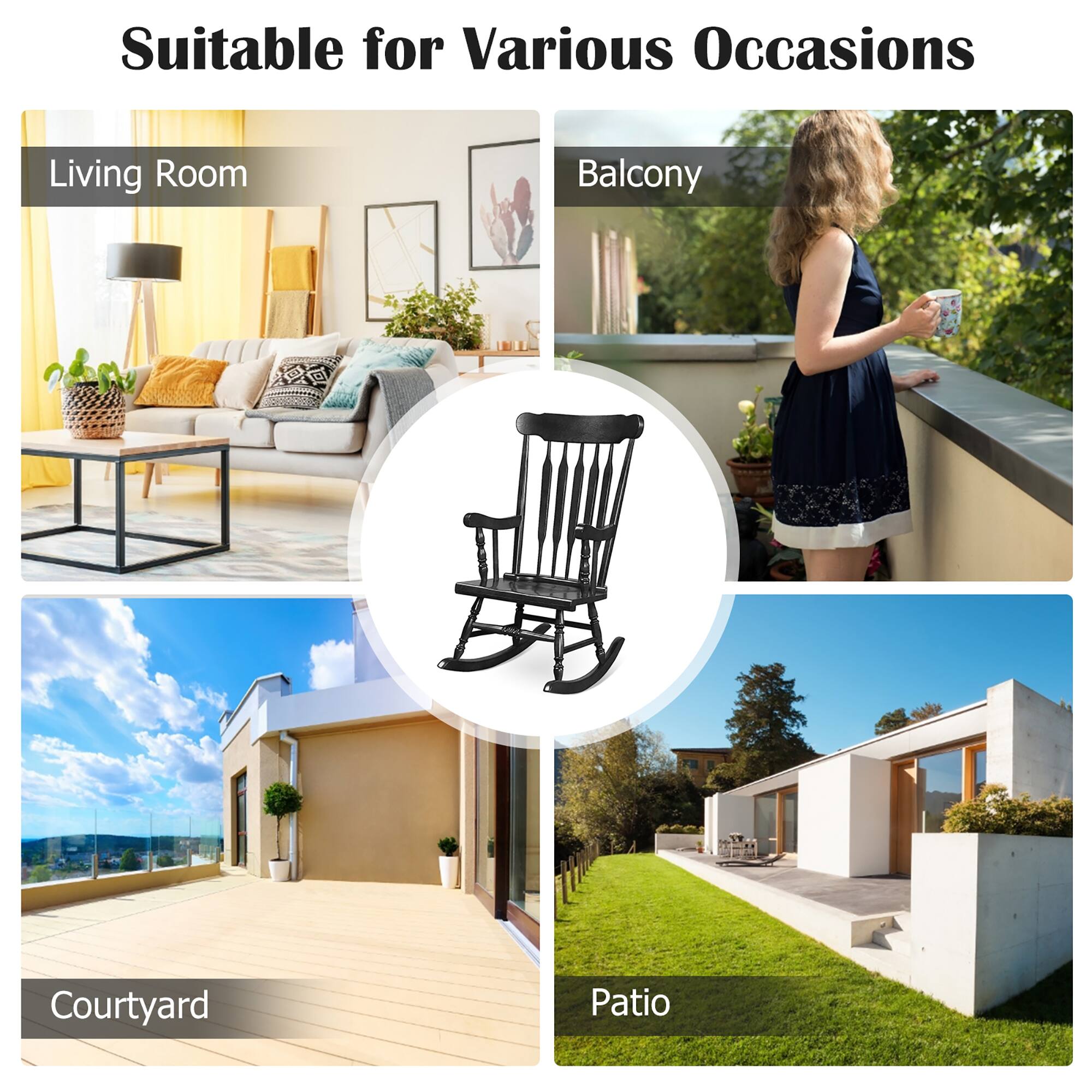 Suitable for Various Occasions

Living Room
Balcony
Courtyard
Patio