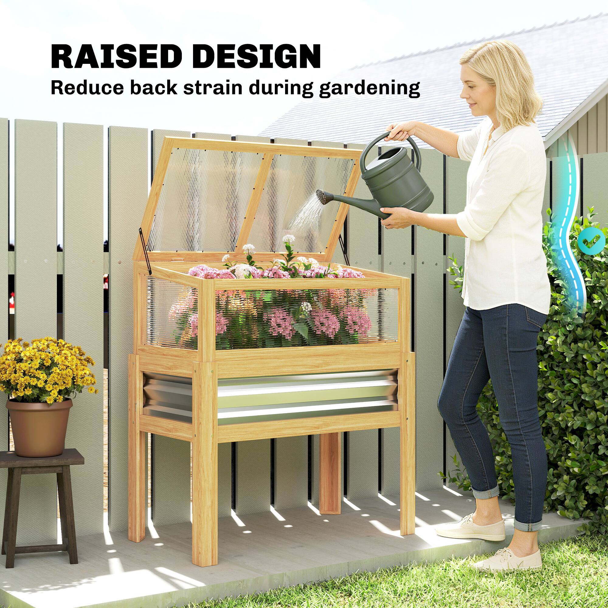 RAISED DESIGN  
Reduce back strain during gardening