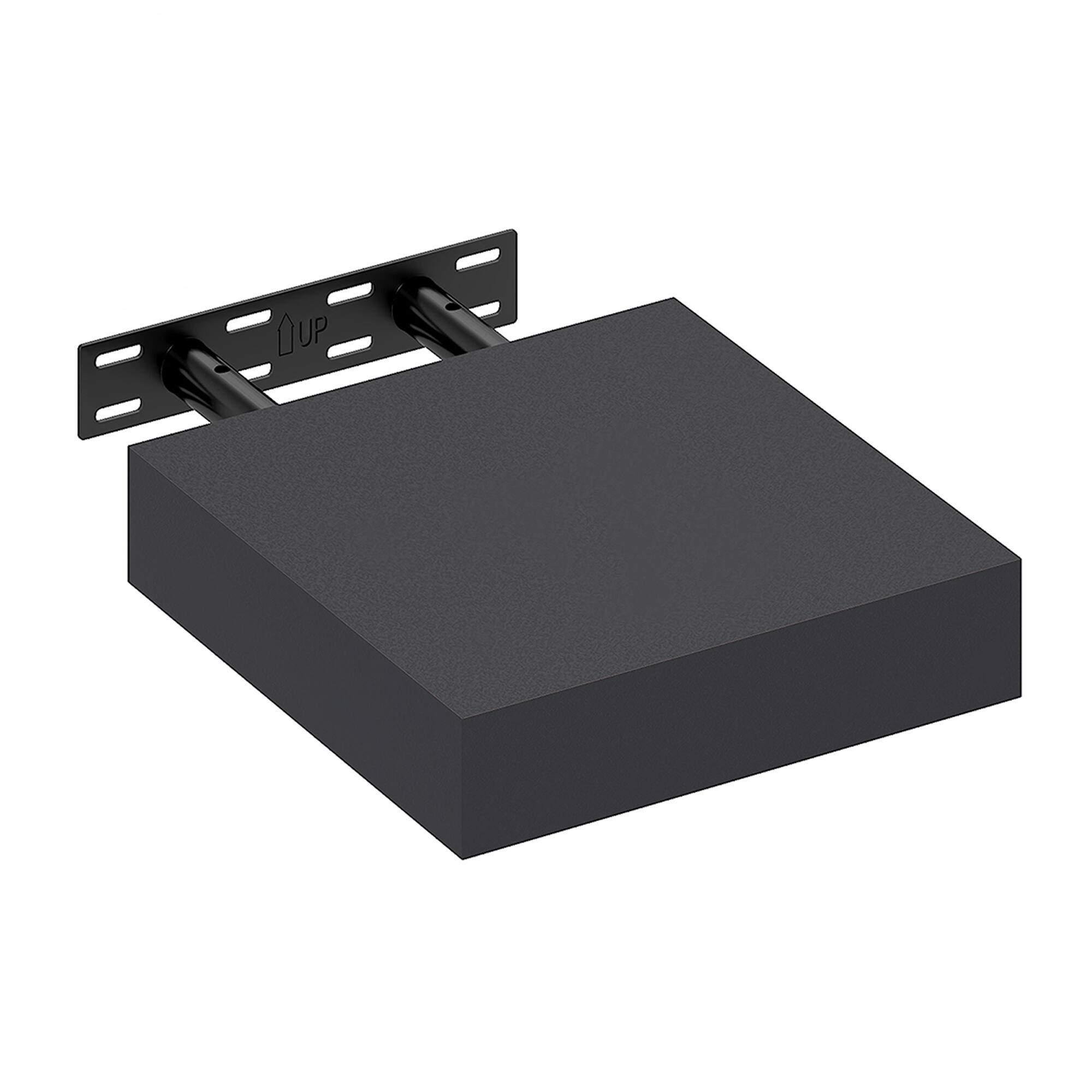 Alt View 3. Furinno - TANNA Floating Shelves for Wall, 9 x 9 Wall Shelf, Wall Mounted Floating Shelf with Invisible Brackets, 2-in Thick Shelf - Americano.