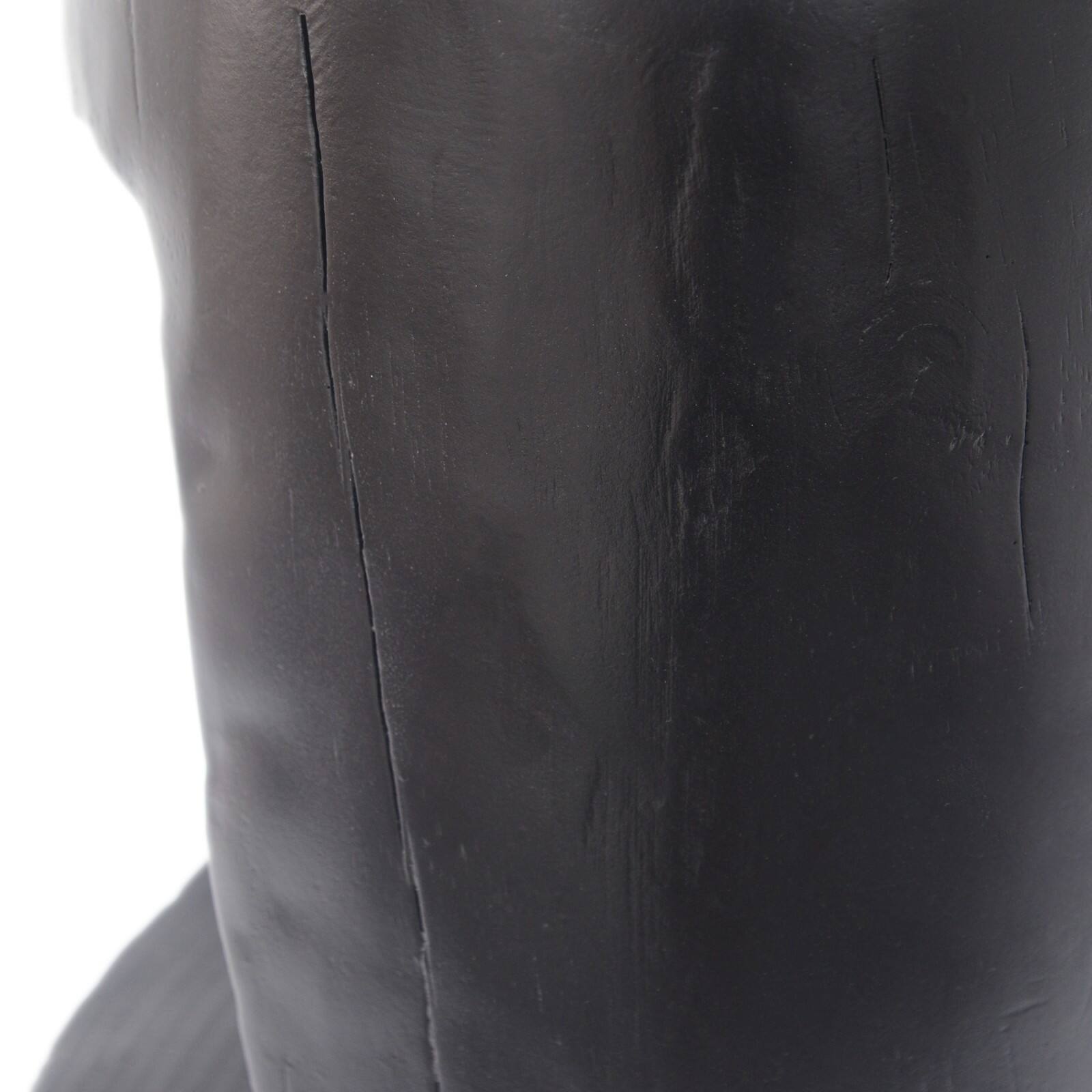 Alt View 10. Ecooso - Round Side Table with Hollow Design, Durable MGO Construction for Indoor Outdoor Use, Small Accent Table - Black.