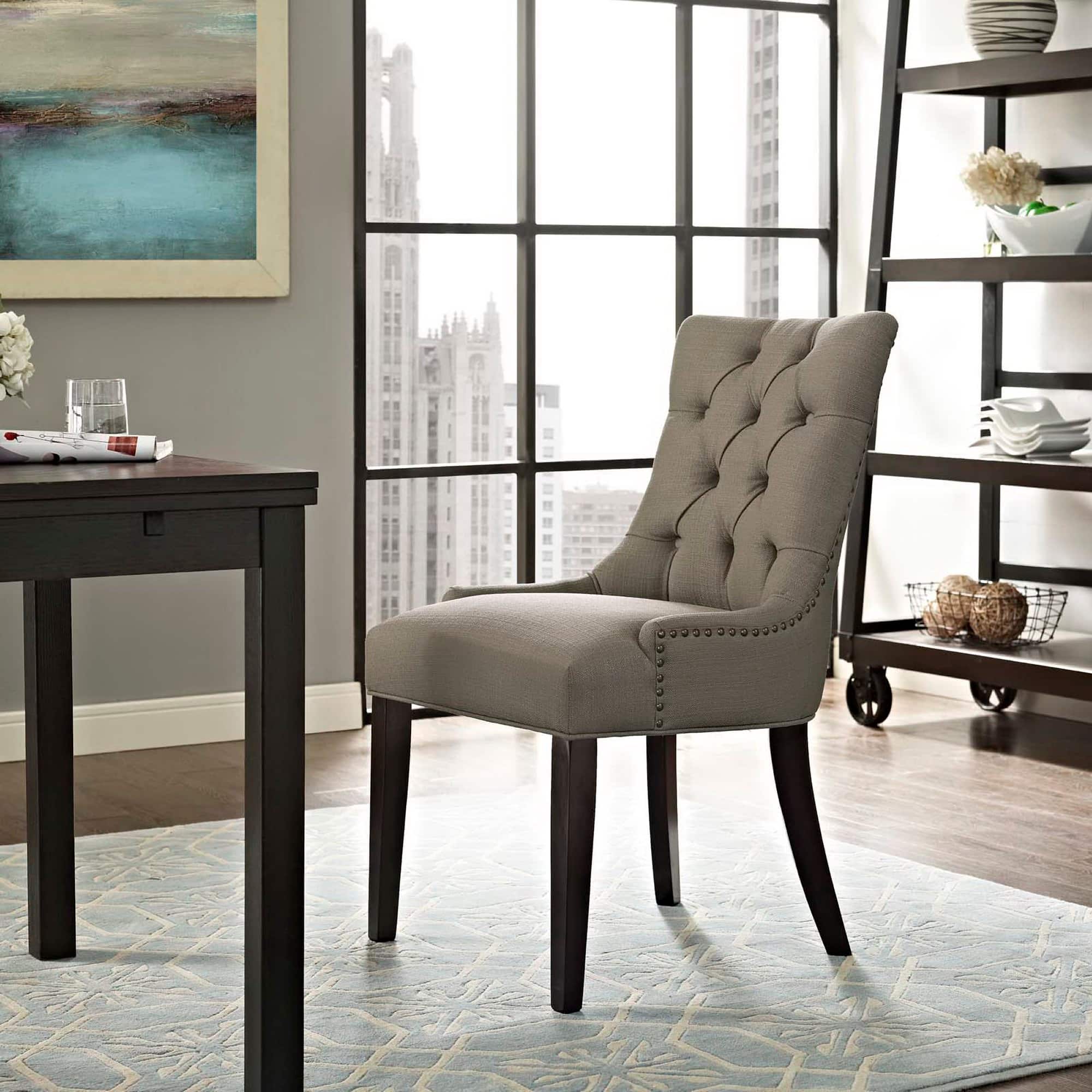 Regent Tufted Fabric Dining Chair by Modway - Granite price history on PriceWatchPro
