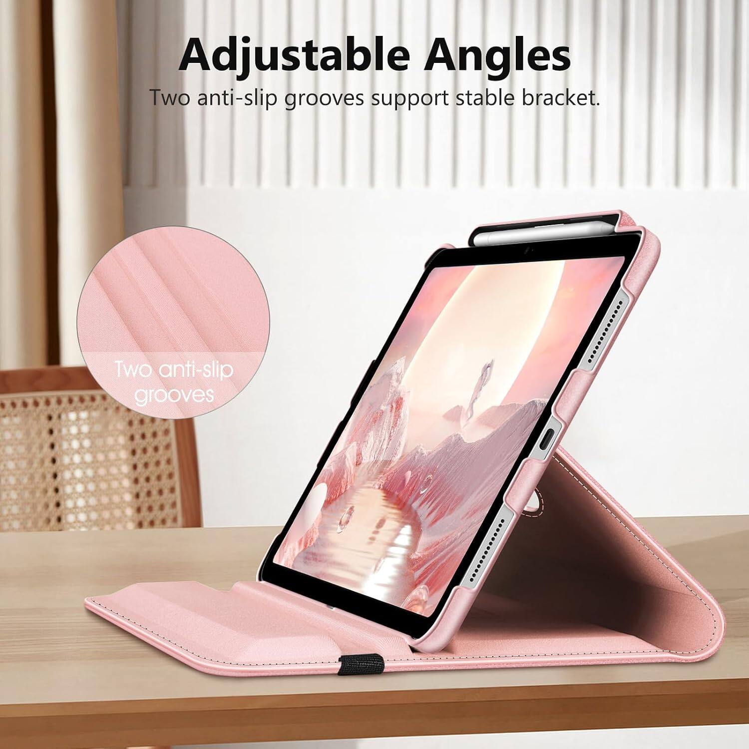 Adjustable Angles  
Two anti-slip grooves support stable bracket.  
Two anti-slip grooves