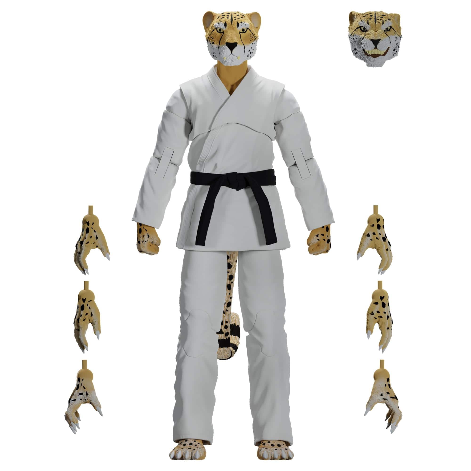 Icon Heroes - Zoo Jitsu Fighters 6 Inch Action Figure | Chico the Cheetah with Gi - White price history on PriceWatchPro