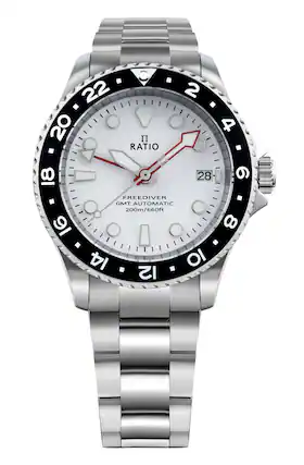 22 20 RATIO 2 4 18 - 28 FREEDIVER GMT AUTOMATIC 200m/660ft