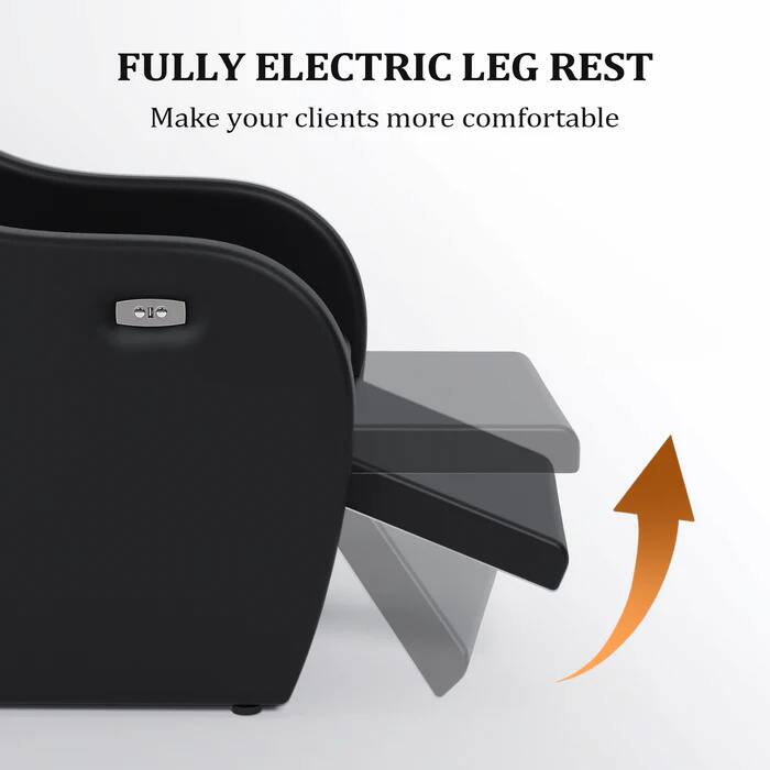 FULLY ELECTRIC LEG REST  
Make your clients more comfortable