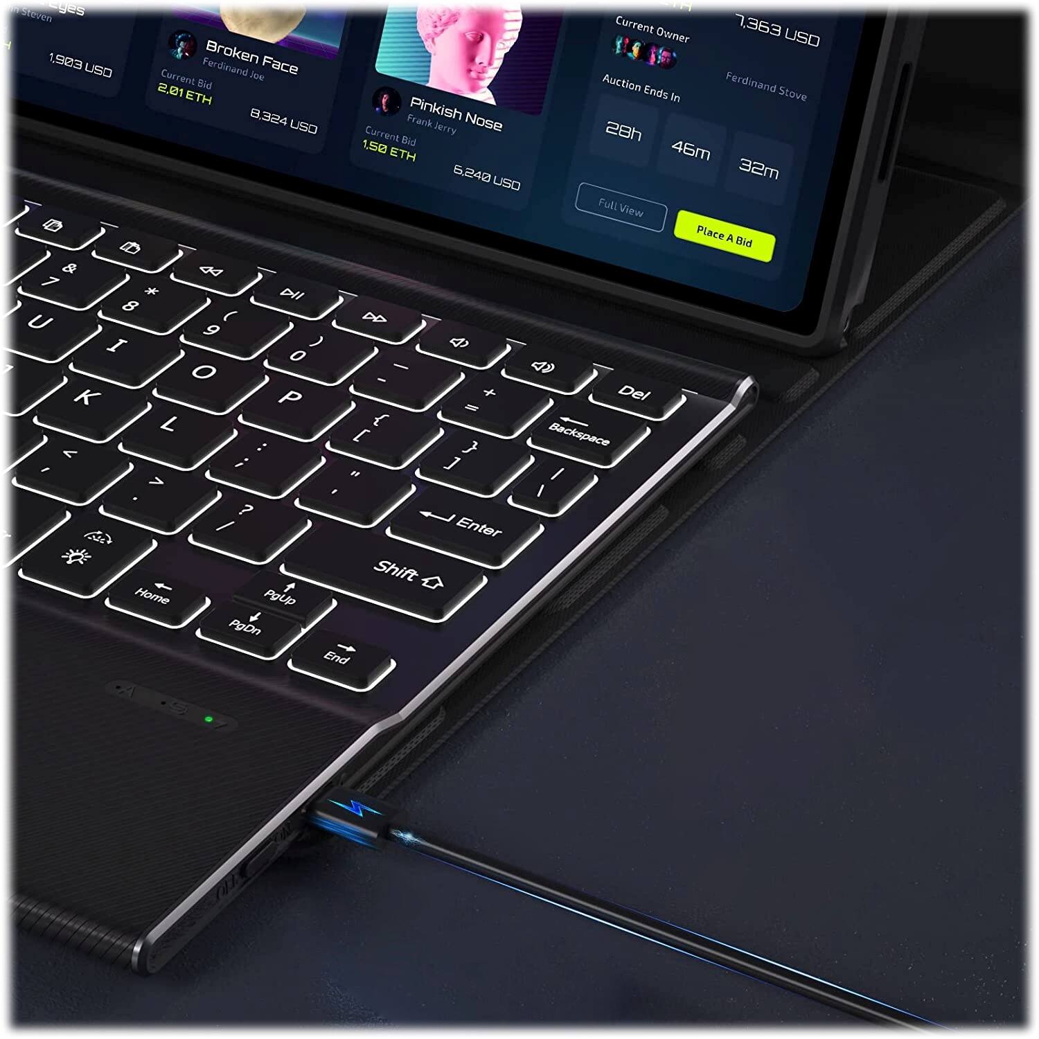 Alt View 16. SaharaCase - Keyboard Case with TrackPad for Samsung Galaxy Tab S10 Ultra and Tab S9 Ultra - Black.
