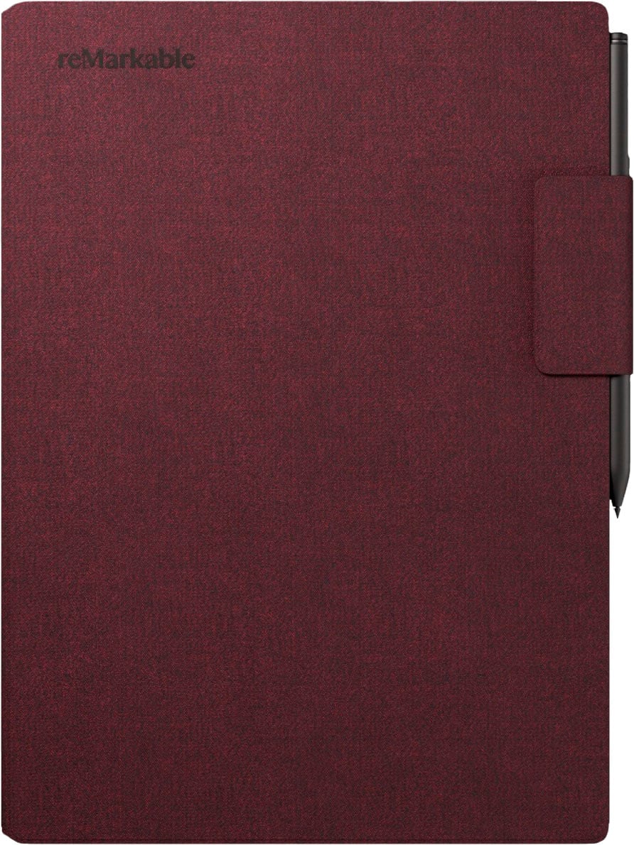 Front. reMarkable Paper Pro - reMarkable Paper Pro - Mosaic Weave Book Folio for your 11.8'' Paper Tablet - Burgundy.