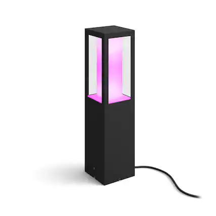 Front. Philips - Philips - Hue Impress Smart Outdoor Pedestal Light – White & Color Ambiance LED, Low-Volt System.