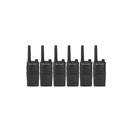 Front. Motorola - 6 Pack of Motorola RMM2050 Two way Radio Walkie Talkies - Black.
