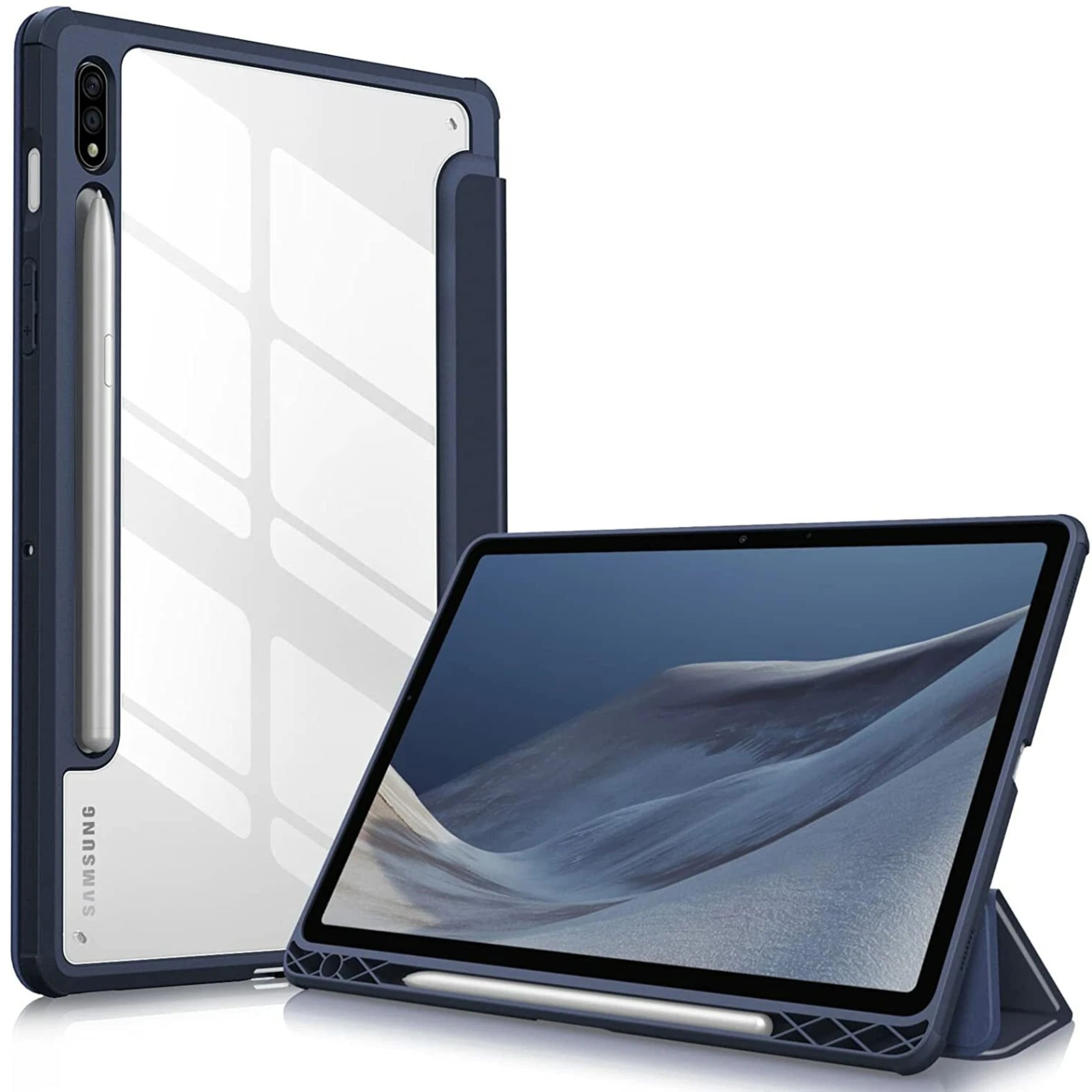 Kitcheniva - Heavy Duty Shockproof Case For Samsung Galaxy Tab S8 11 2022 And Tab S7 2020 - Navy