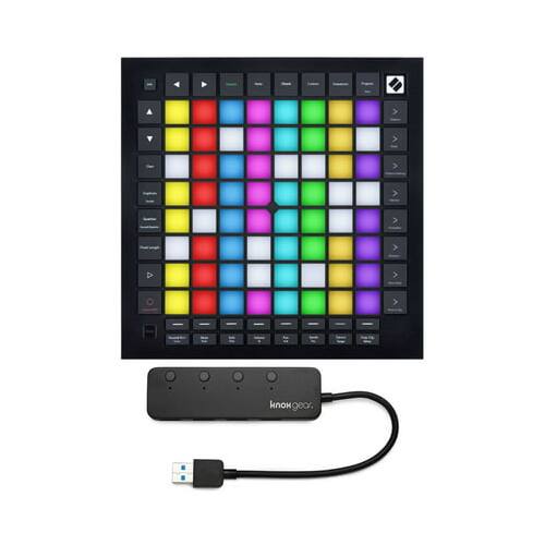 Angle. Novation - Novation Launchpad Pro MK3 USB MIDI Ableton Live Controller & 4-Port USB 3.0 Hub.