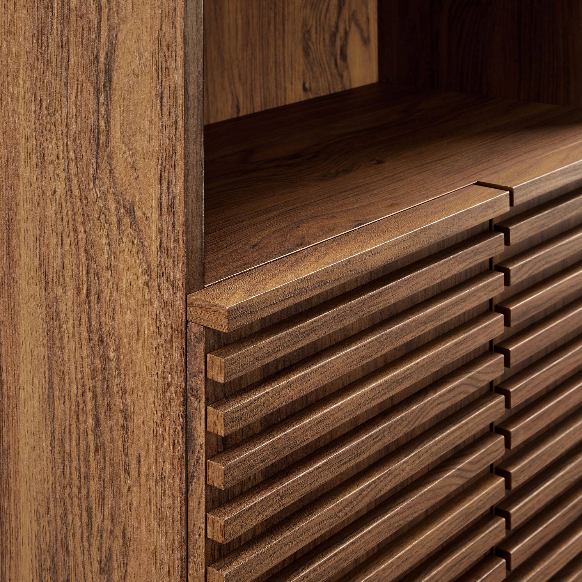 Alt View 6. Modway - Render Tall Bathroom Storage Cabinet by Modway - Walnut.