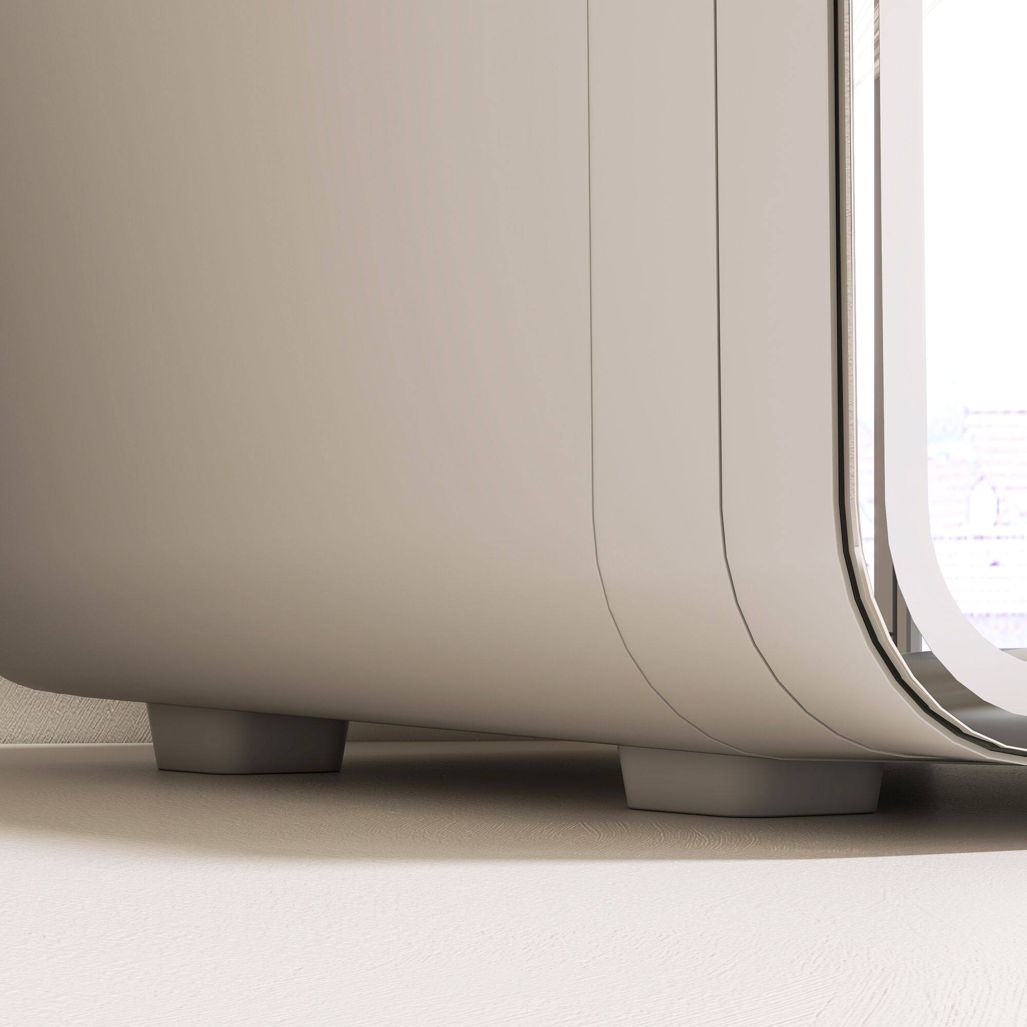 Alt View 5. Tiramisubest - Skincare Fridge for Bedroom, Car with LED Mirror, Cooler and Warmer, AC/DC Powered Mini Fridge for Skincare, Beverage - White.