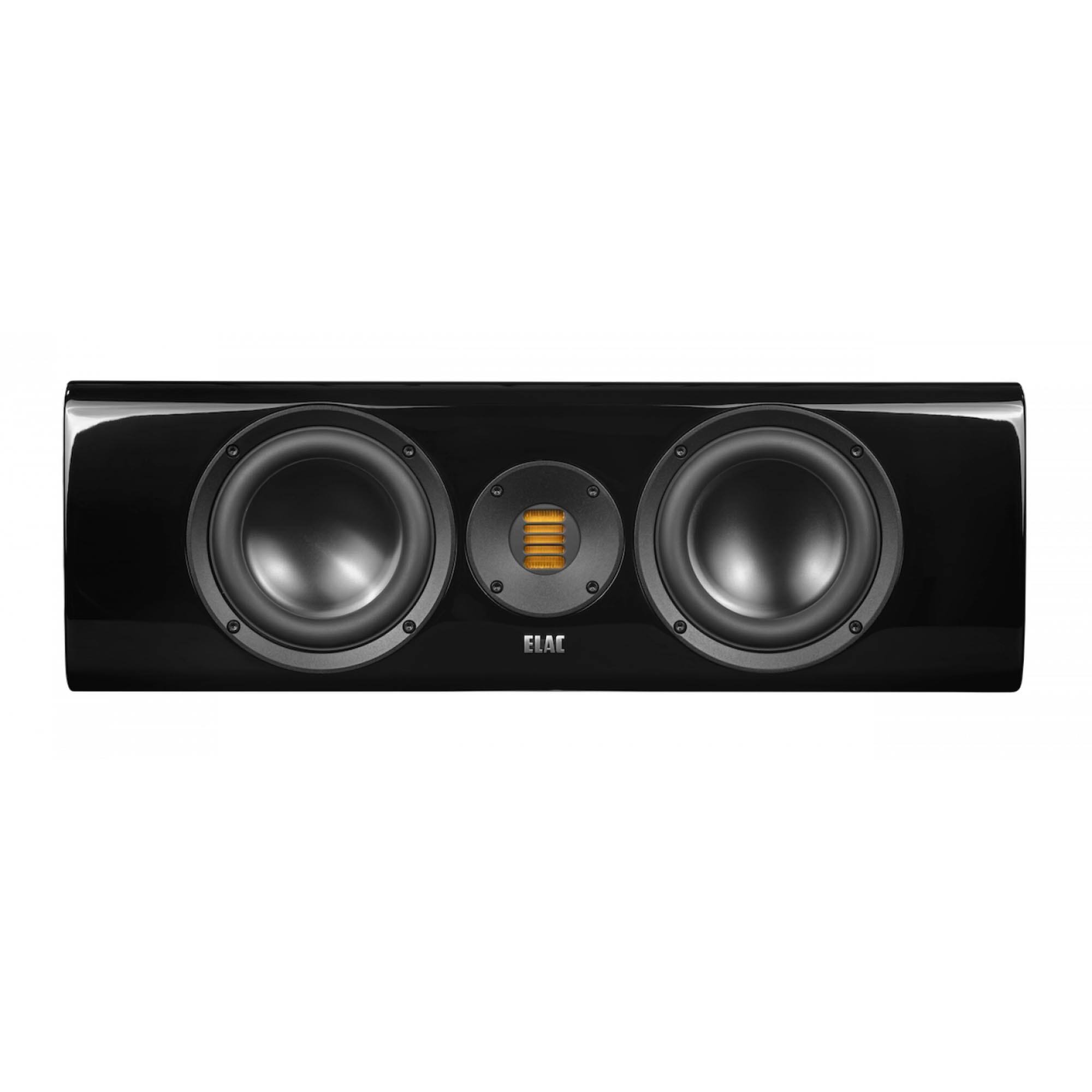 Alt View 1. ELAC - Elac CC281.2-GB - 6" 2.5-Way Center Speaker - Gloss Black, Sold Individually - Black/Gray.