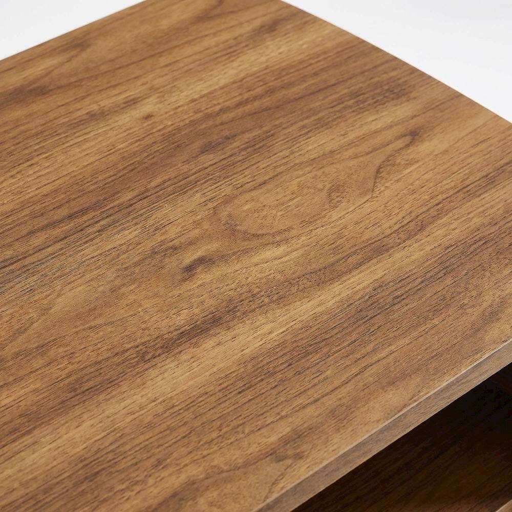 Back. FurniFact - Open Nightstand in Modern Design with Sleek Profile and Sturdy Construction - Brown.