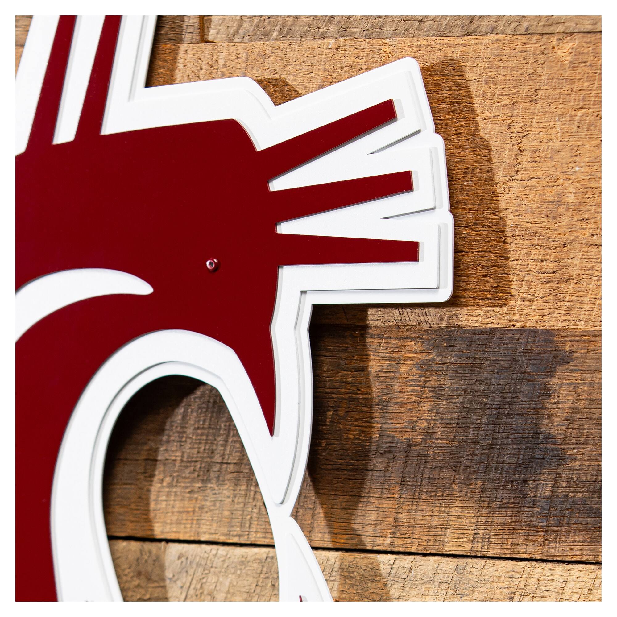 Alt View 2. Evergreen Enterprises - Washington State Cougars 23" Layered Metal Wall Art Sign - Multicolor.