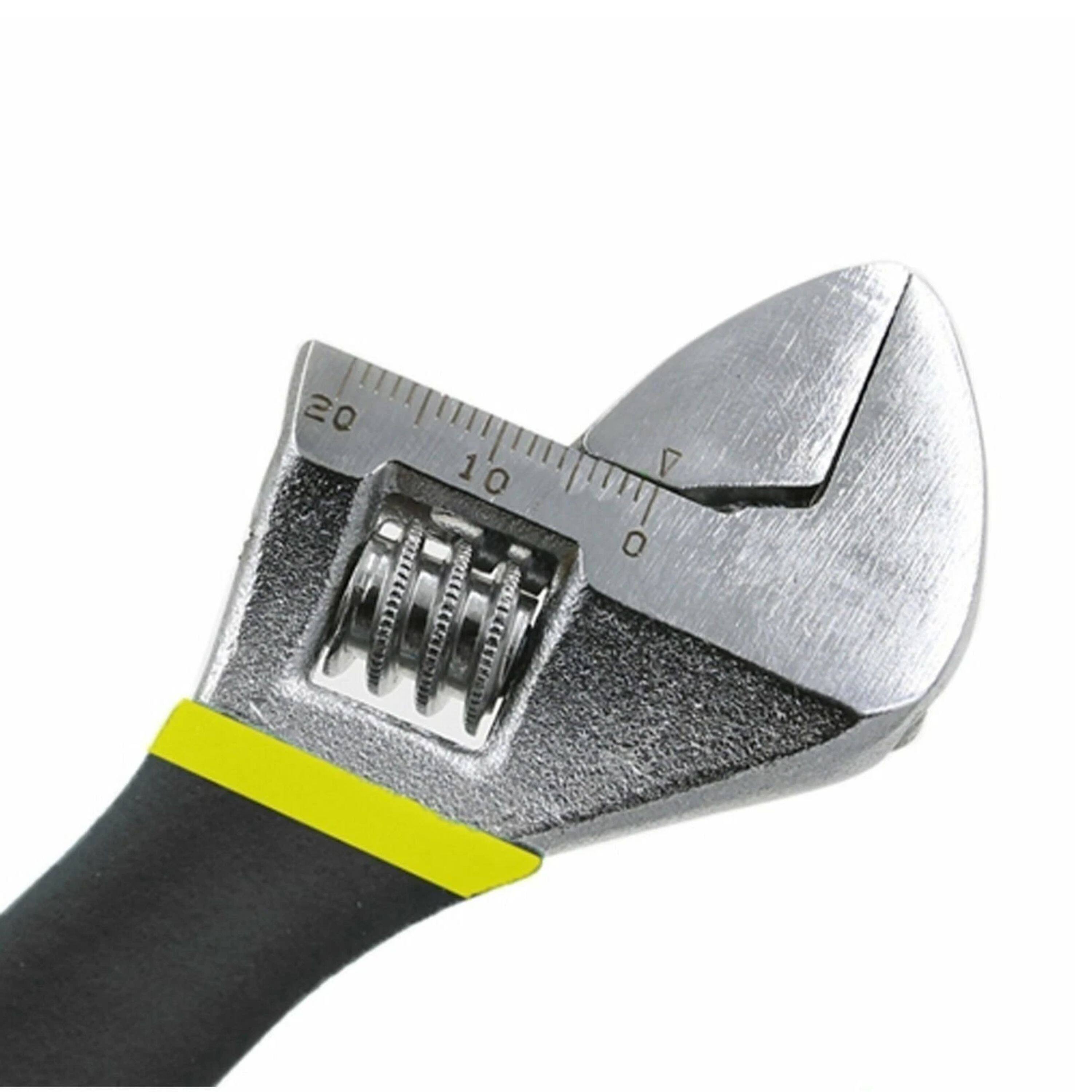 Angle. Kitcheniva - Heat Treated Laser Marked Metric Adjustable Wrench Set 12"/10" /8"/6" Inch.