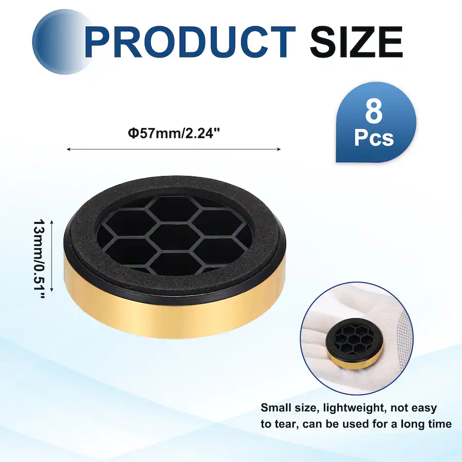 Unique Bargains 8pcs Speaker Isolation Feet, 57x13mm Plastic Foam Shock ...