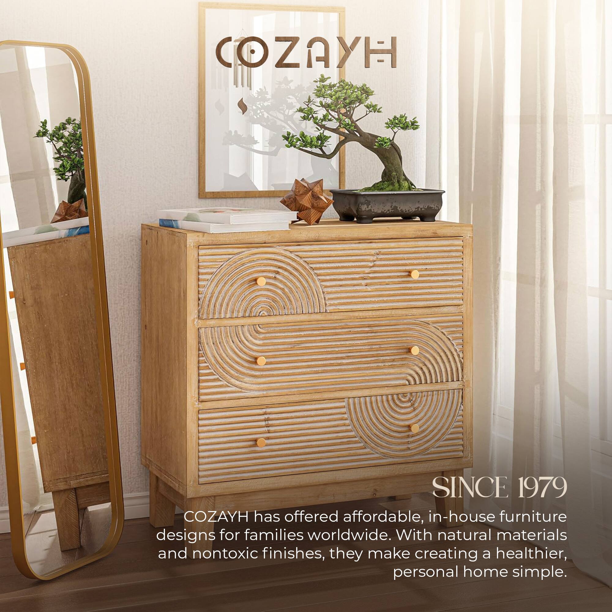 COZAYH SINCE 1979

COZAYH has offered affordable, in-house furniture designs for families worldwide. With natural materials and nontoxic finishes, they make creating a healthier, personal home simple.