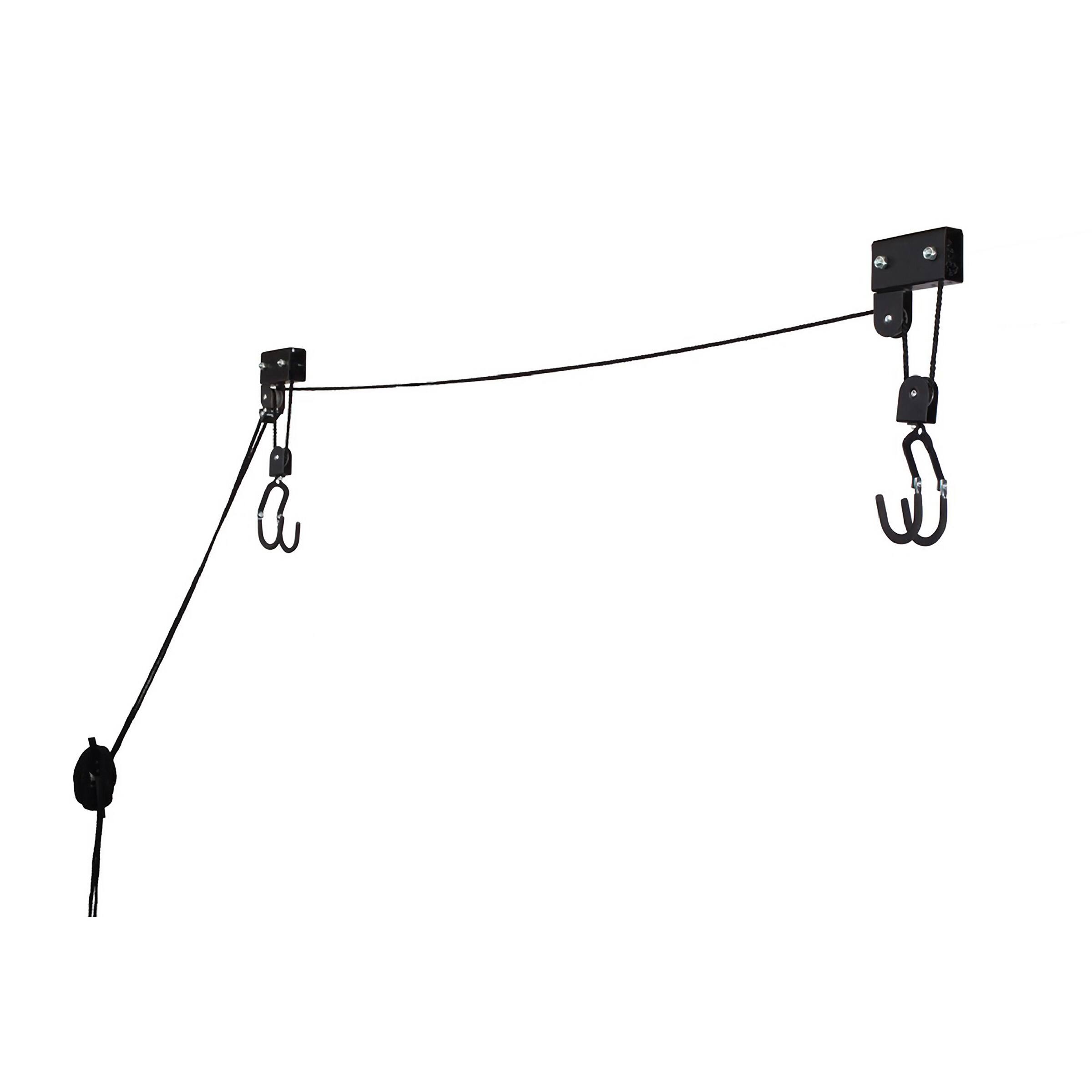 Alt View 2. RAD Sportz - Bike Lane Kayak Hoist for Overhead Garage Storage - Black.