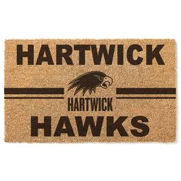 Jardine - Hartwick College Hawks 18" x 30" Team Logo Doormat - Brown