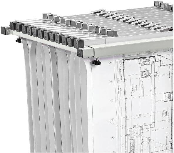 Alt View 8. AdirOffice - Steel Portable Storage Hanging File Cart Mobile Blueprint Storage Vertical Plan Center - Gray.