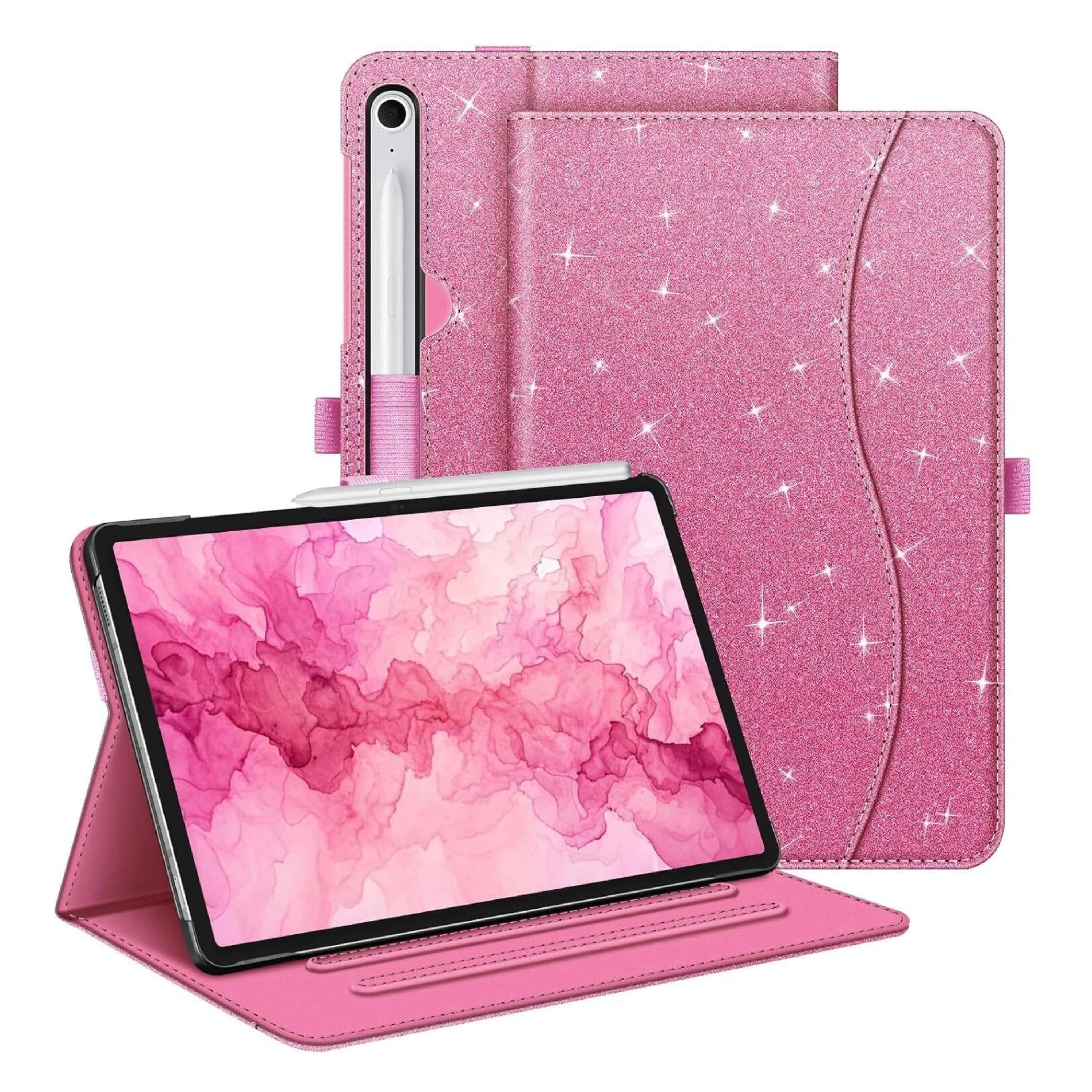 Kitcheniva - Multi-Angle Viewing Stand Case For Samsung Galaxy Tab S10 Lite/ Tab S10 FE - Glittering Pink price history on PriceWatchPro