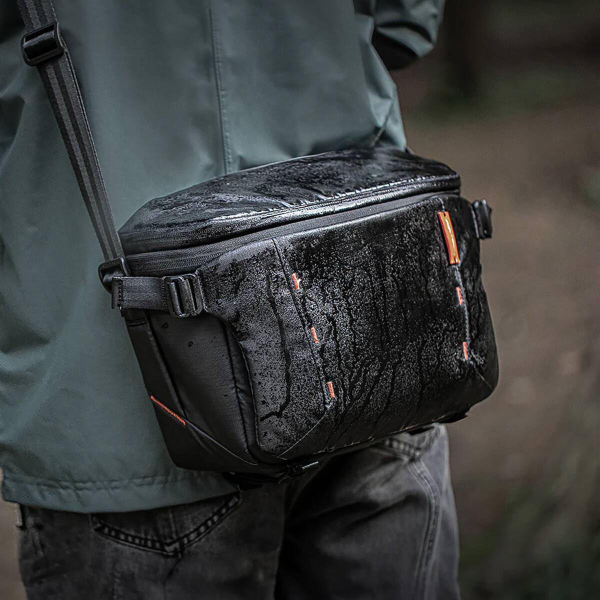 Alt View 6. PGYTECH - PGYTECH OneMo 7L Sling, Grey Camo.