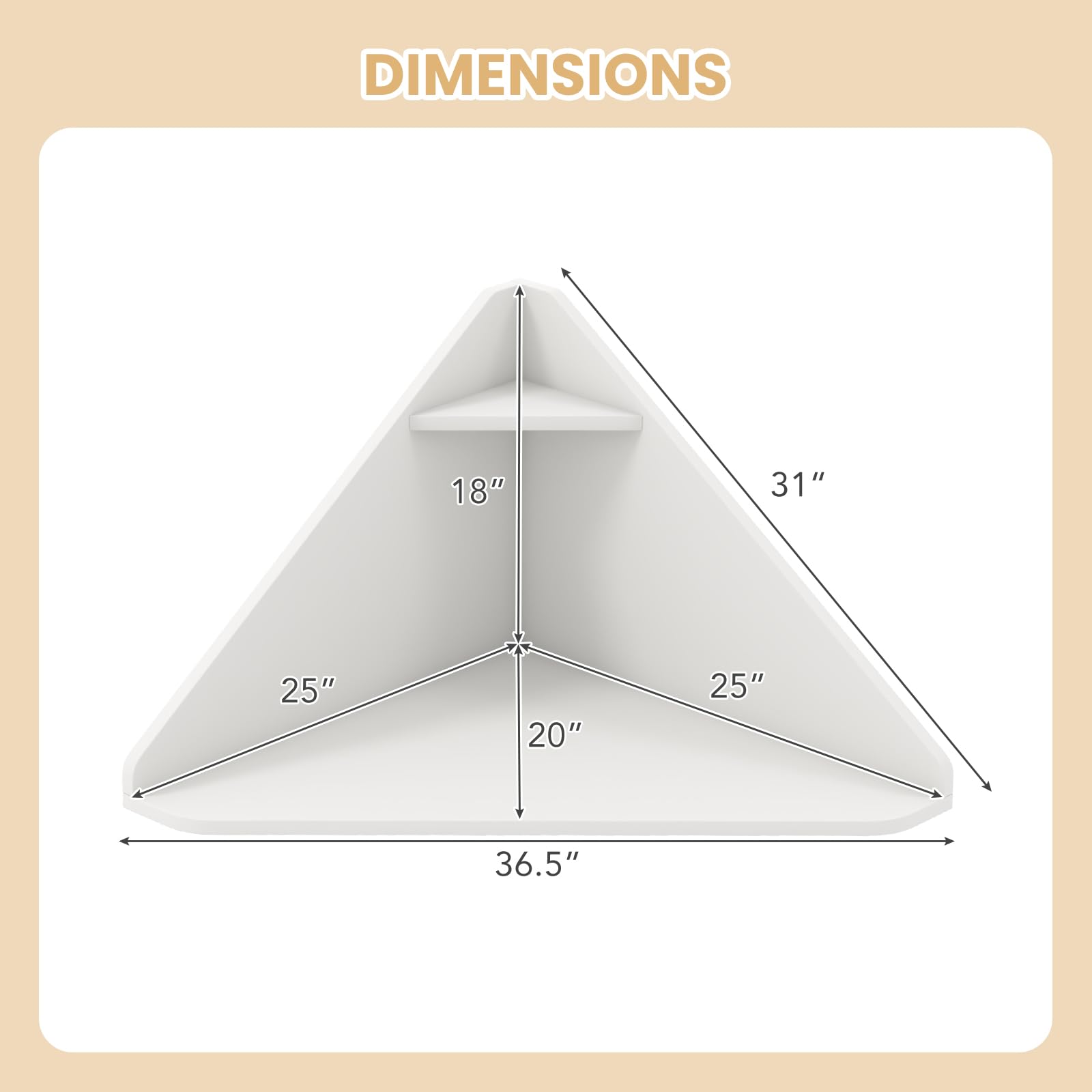 DIMENSIONS  
18" 31" 25" 20" 25" 36.5"