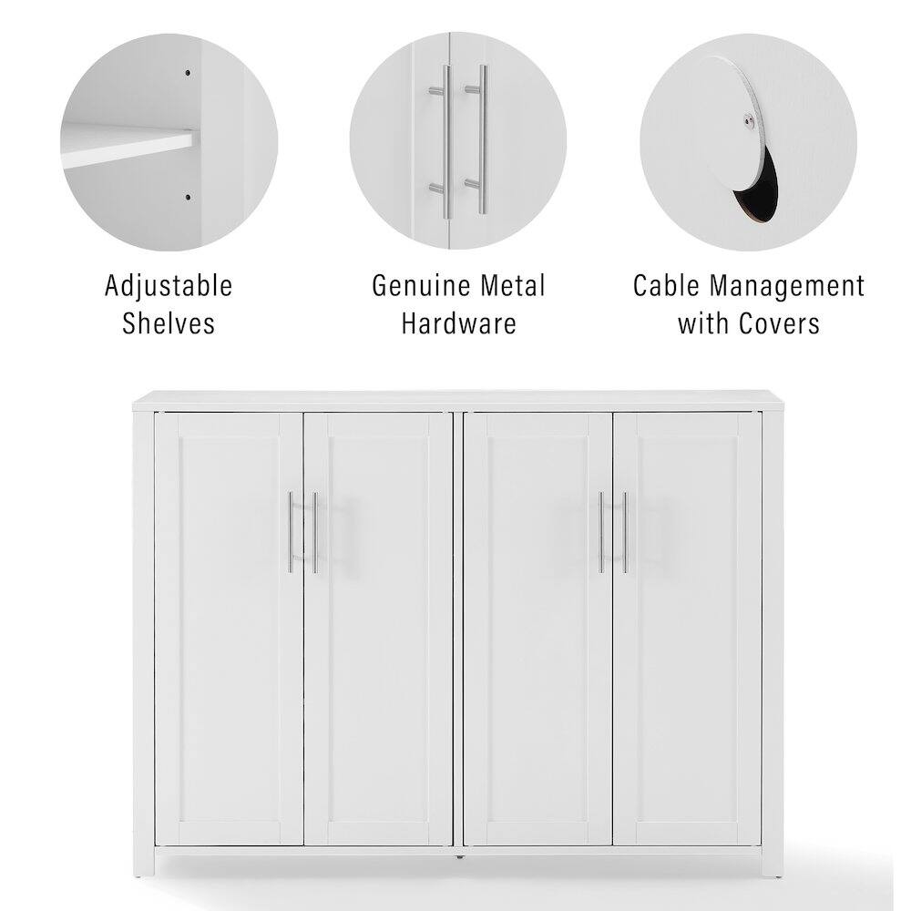 Adjustable Shelves, Genuine Metal Hardware, Cable Management with Covers