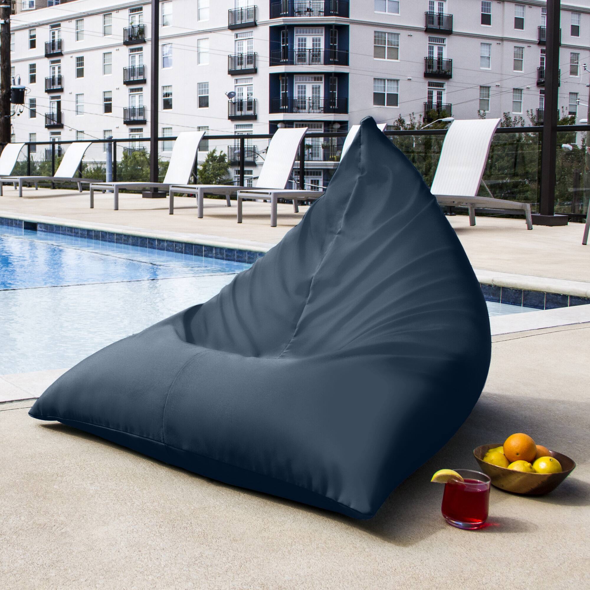 Alt View 1. Jaxx - Jaxx Twist Outdoor Bean Bag Chair, Navy - Navy.